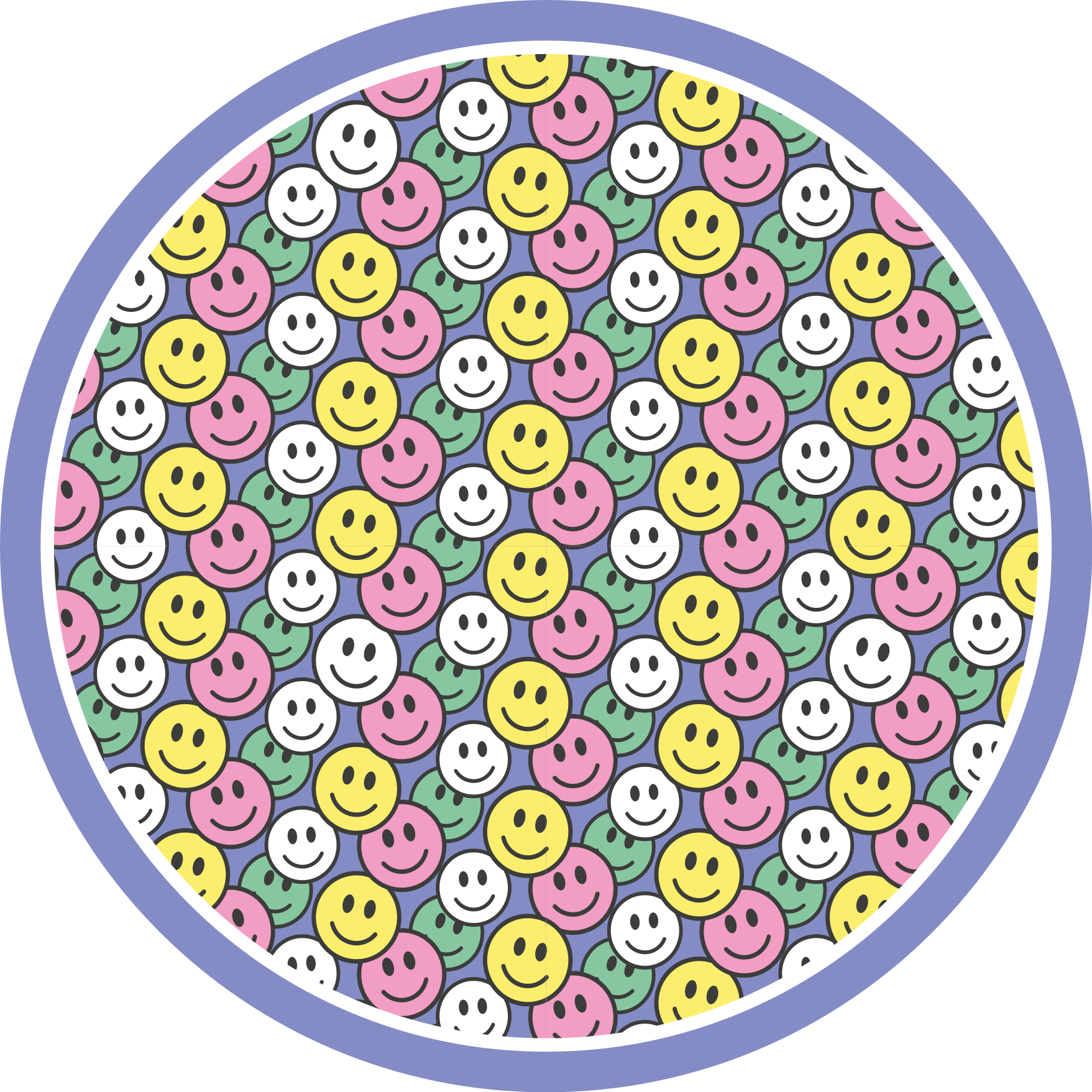 Vinyl Teppich kindlich fröhliche smileys - TenStickers