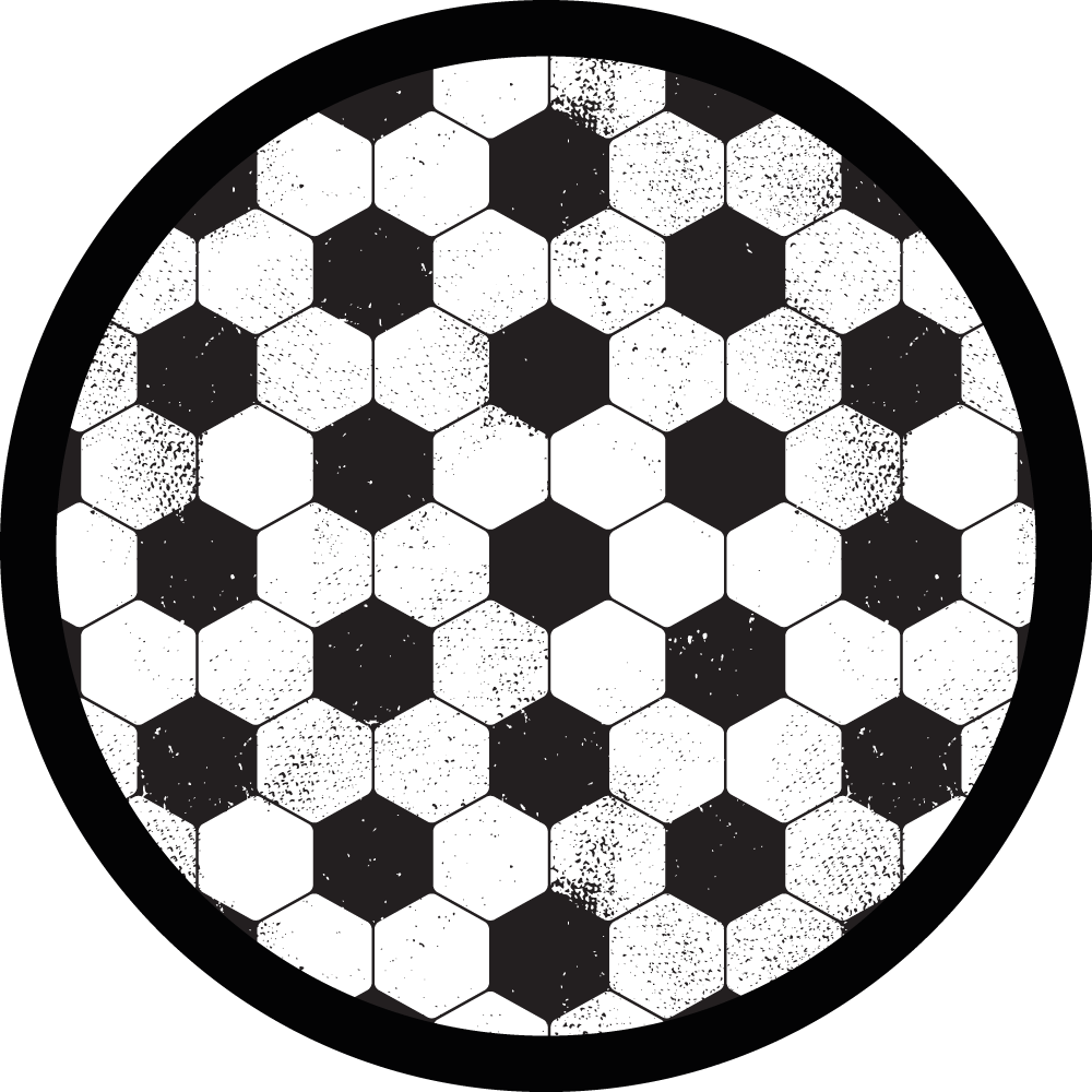 Vinyl teppich geometrisch hexagonales schwarzmuster - TenStickers