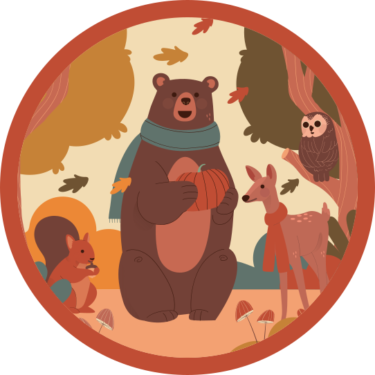 Vinyl Teppich Baby waldtierfreunde - TenStickers