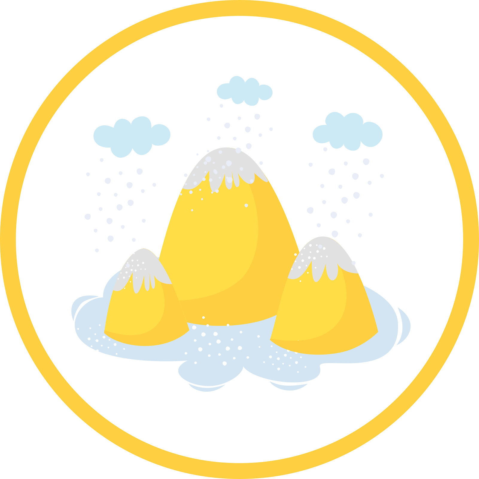 Vinyl Teppich kindlich fröhliche bergszene - TenStickers