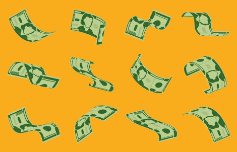 Vinyl Teppich modern geldflussmuster - TenStickers