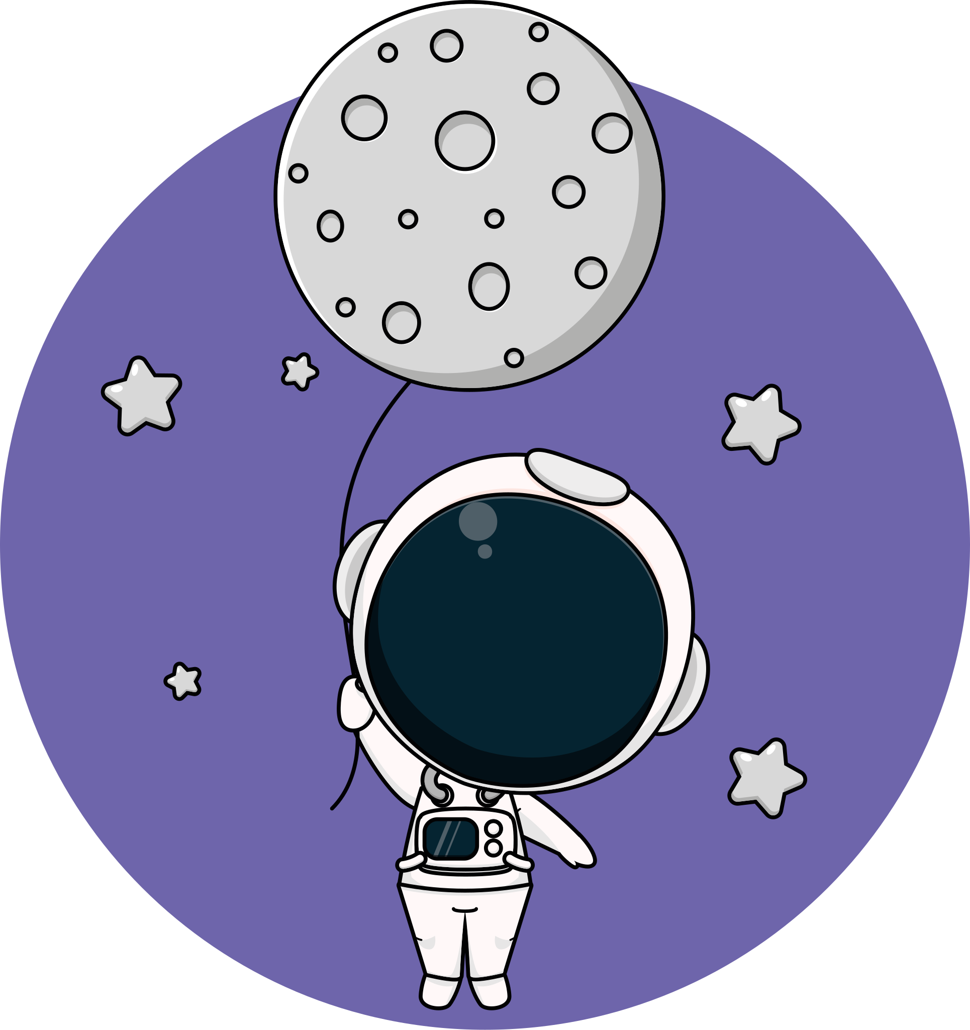 Vinyl Teppich kindlich astronaut mit ballon - TenStickers