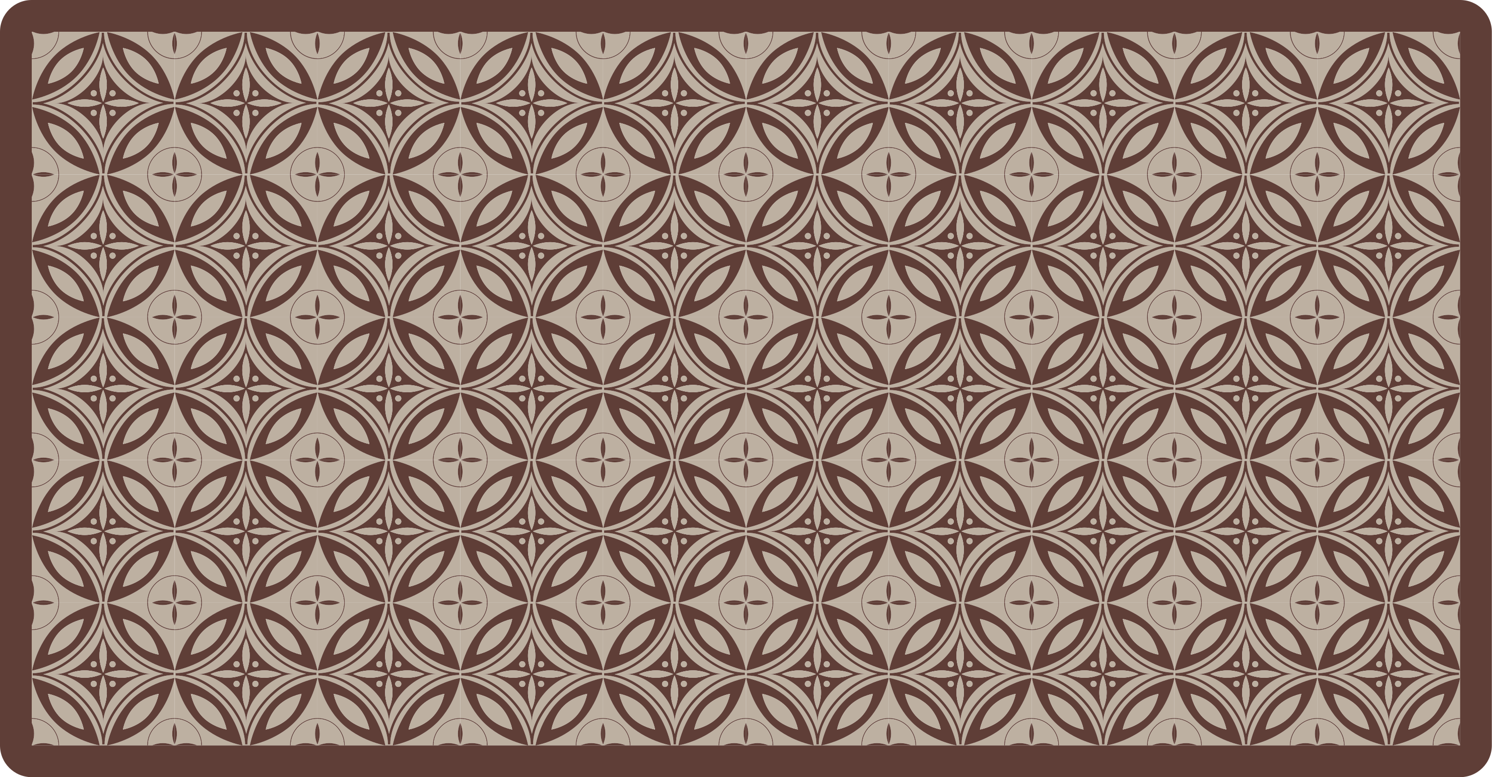 Vinyl Teppich Mosaik braun gemusterte formen - TenStickers