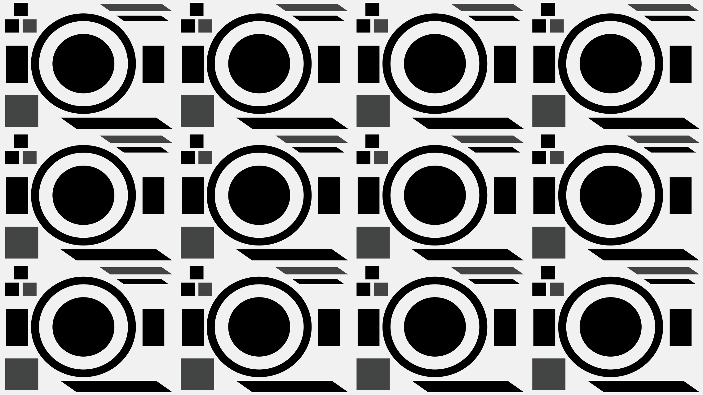 Vinyl Teppich geometrisch klare schwarze kreise - TenStickers