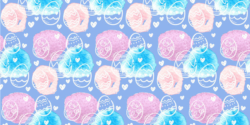 Vinyl Teppich kindlich bunte ostereier - TenStickers