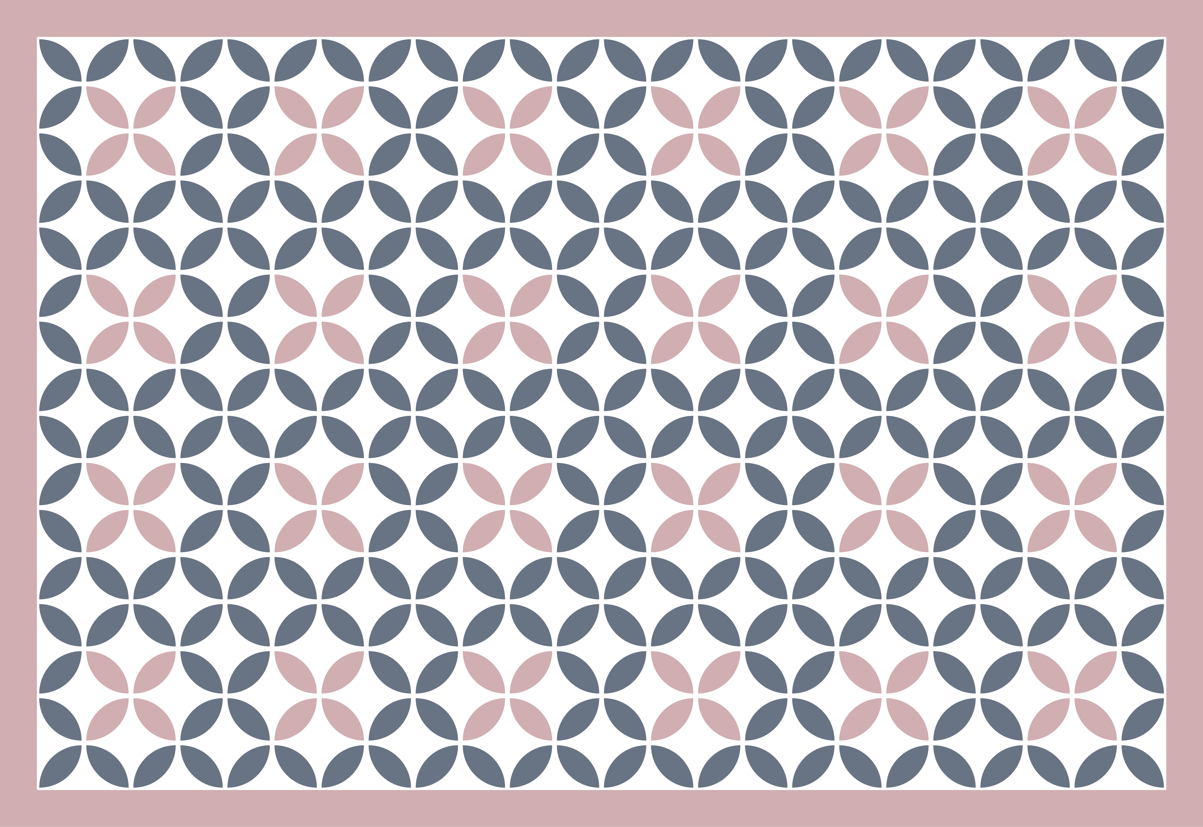 Vinyl teppich mosaik rund beige und grau design - TenStickers