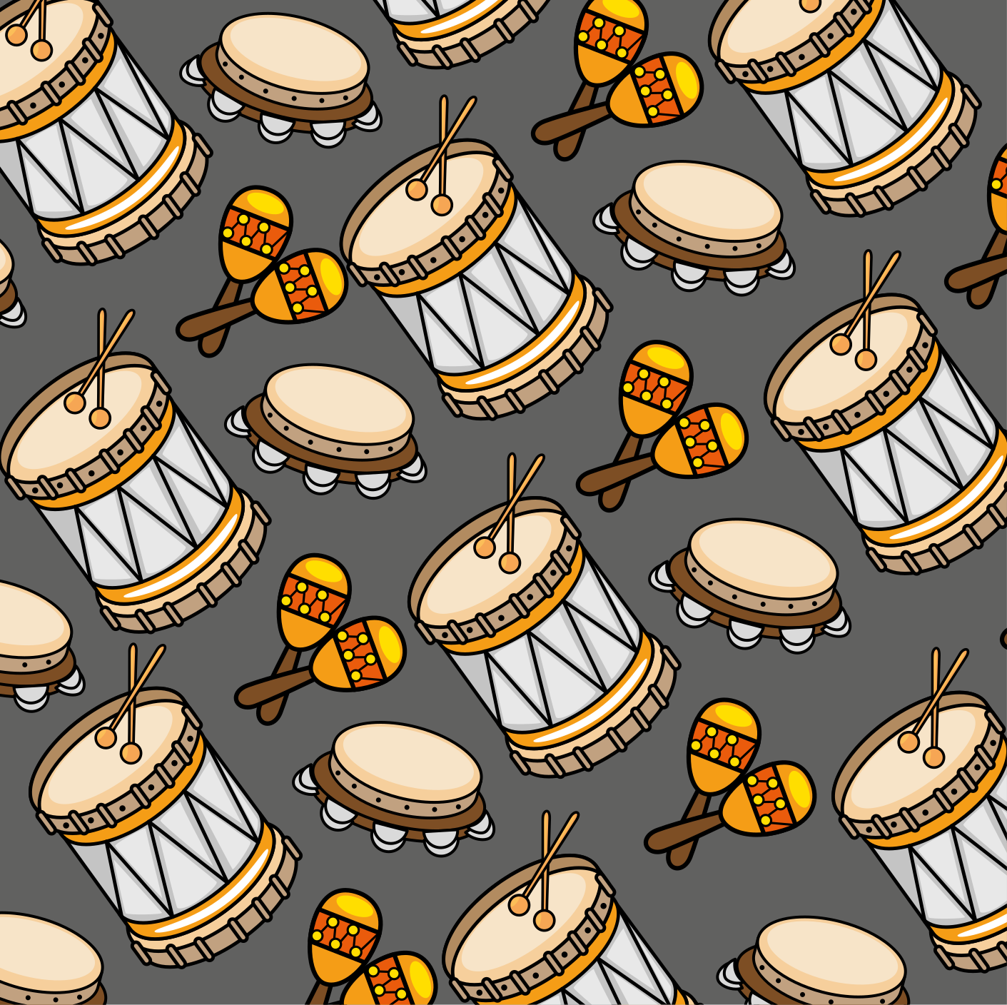 Vinyl teppich spiele mit instrumentenmuster - TenStickers