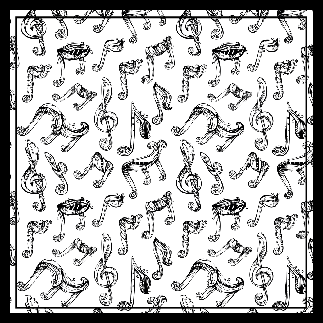 Vinyl Teppich Jugendzimmer musiknoten-konzept - TenStickers