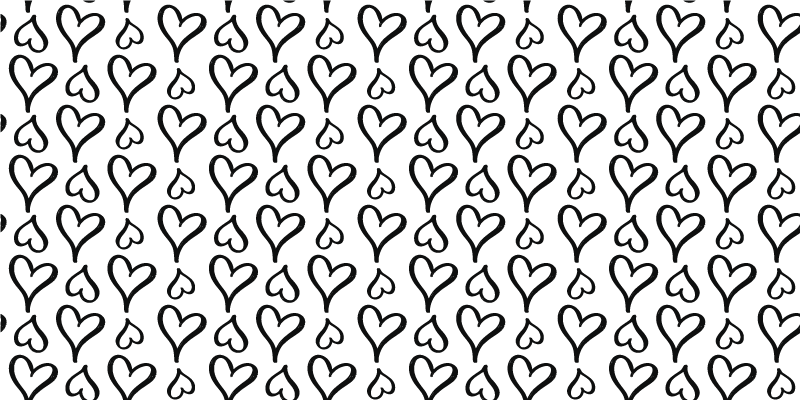 Vinyl teppich textur mit schwarzem herzmuster - TenStickers