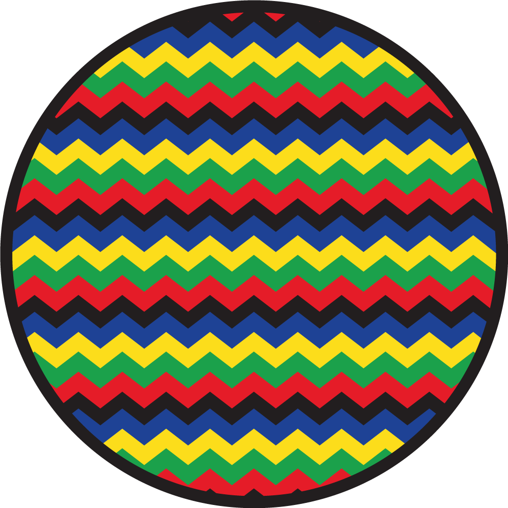 Vinyl teppich geometrisch im bunten zickzackstil - TenStickers