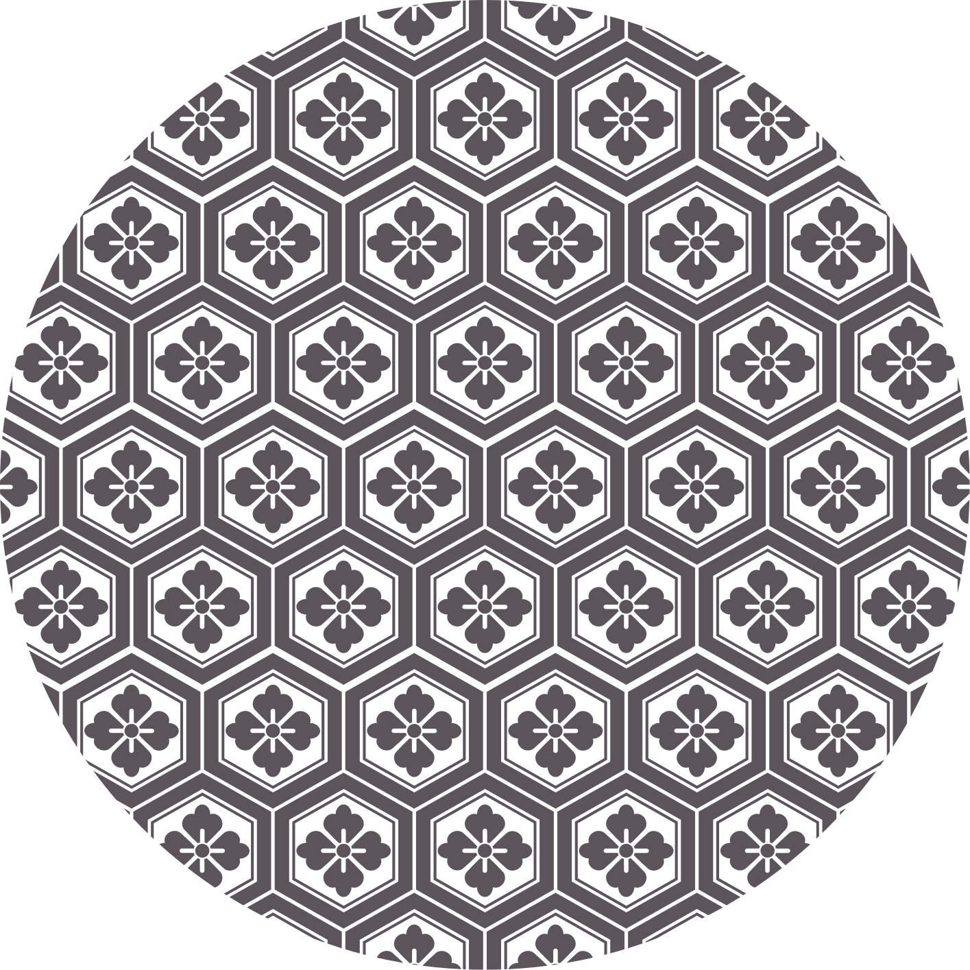 Vinyl teppich fliesenoptik im traditionellen japanischen muster - TenStickers