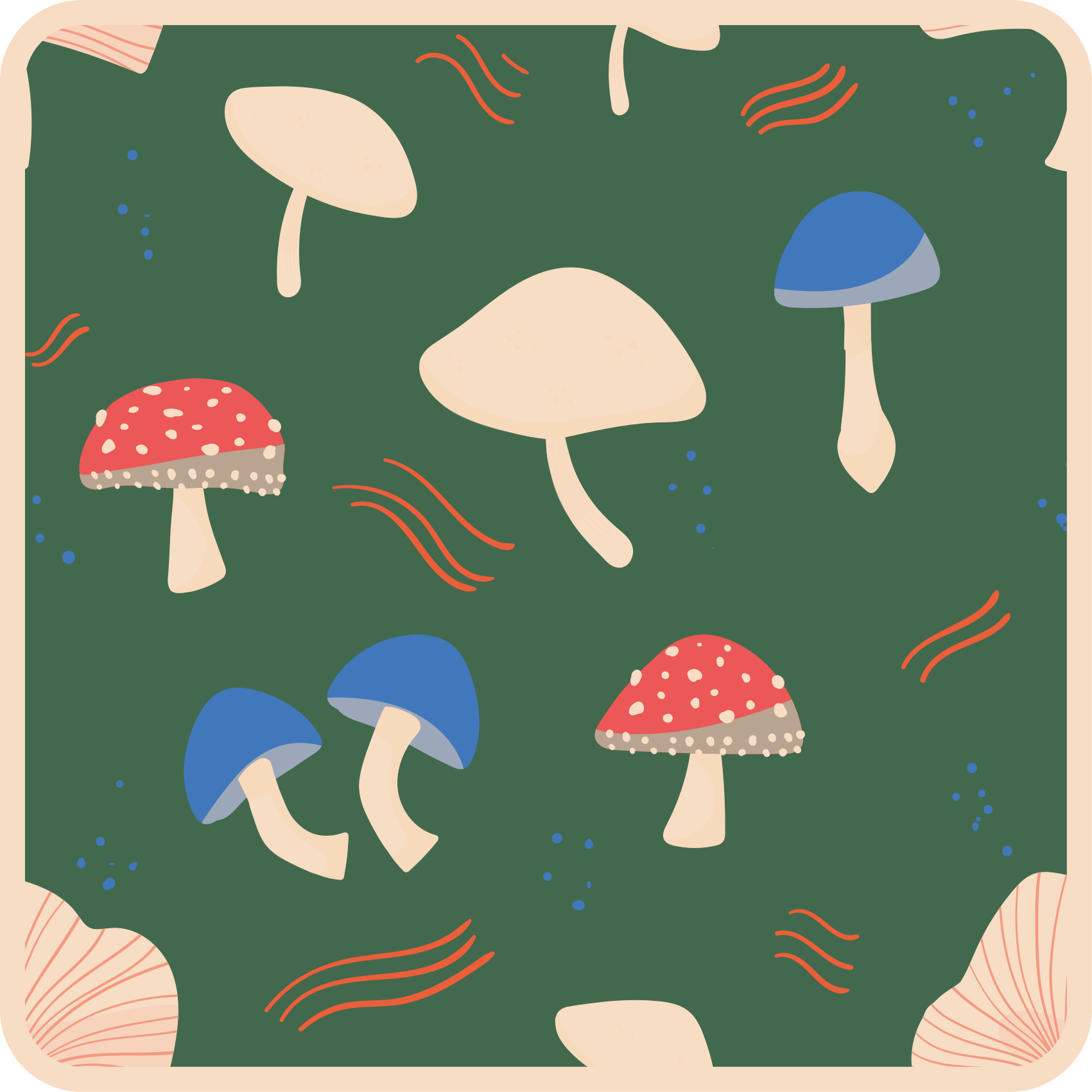 Vinyl Teppich Natur lebendige pilz-kunstwerke - TenStickers