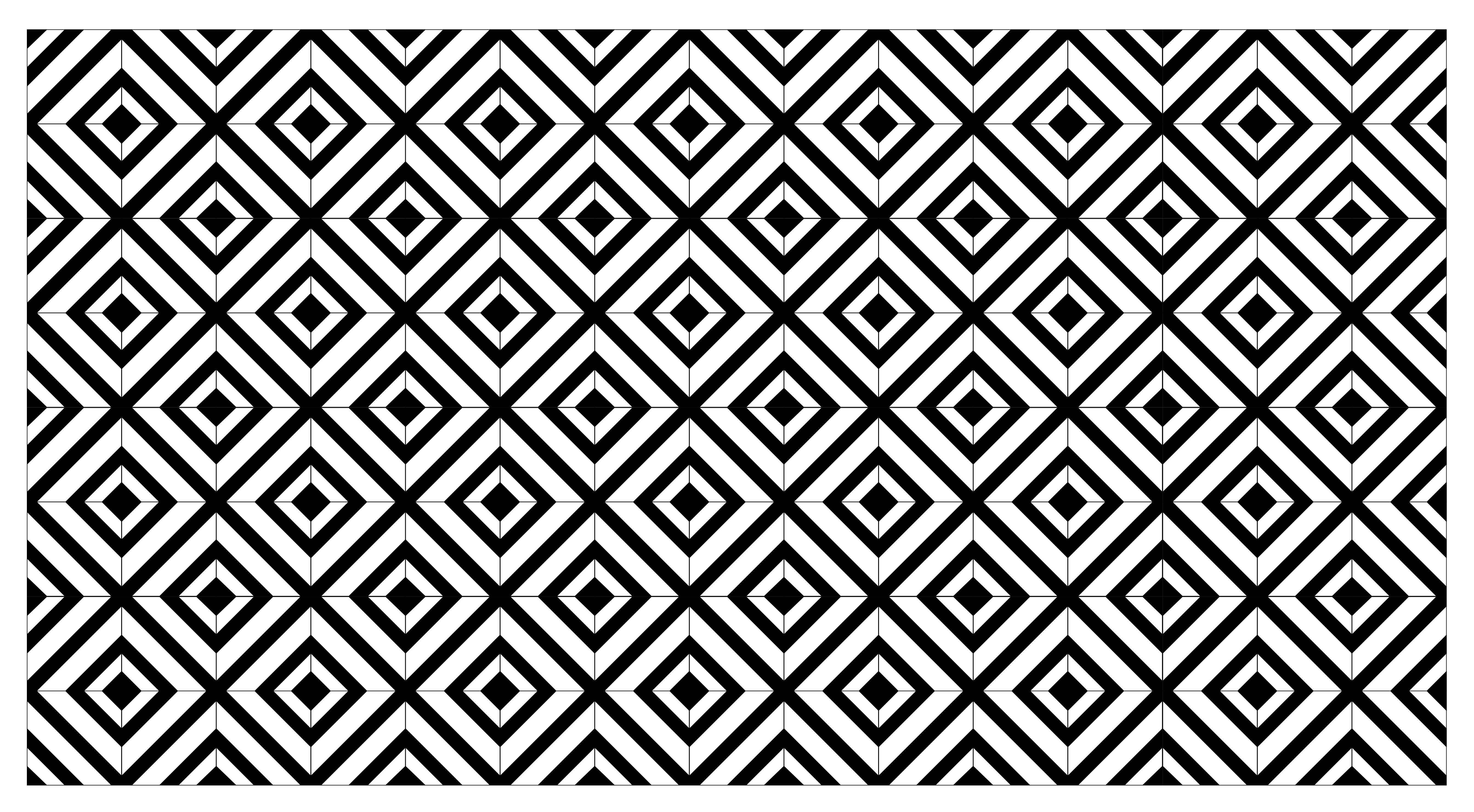 Vinyl teppich geometrisch in schwarz und weiß diamanten - TenStickers