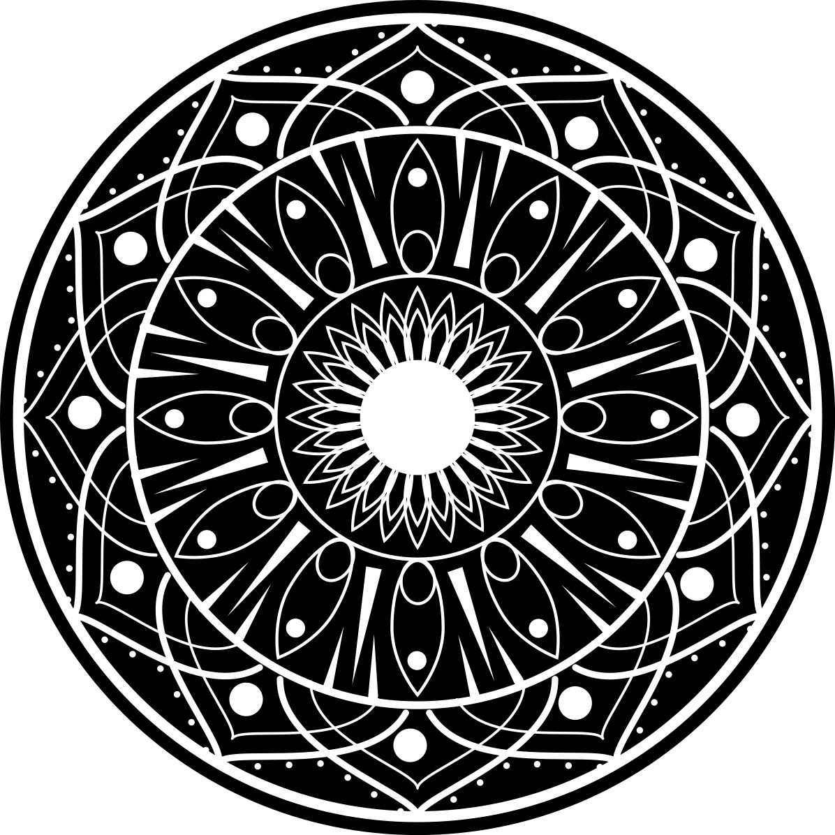 Vinyl teppich mandala mit aufwendigem motiv - TenStickers