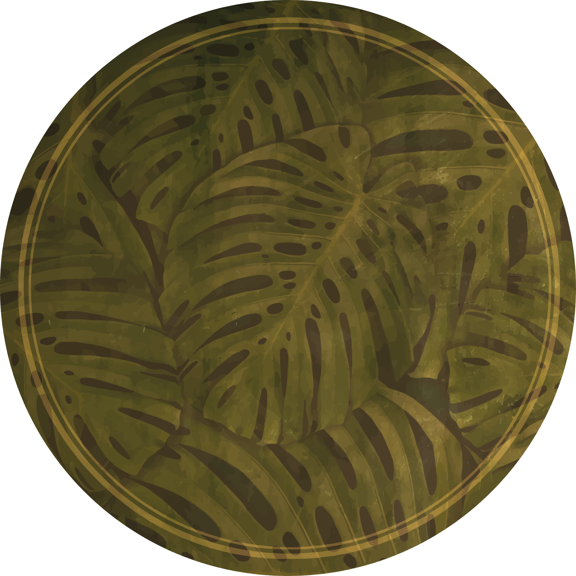 Vinyl Teppich Blumen tropischer blattdruck - TenStickers