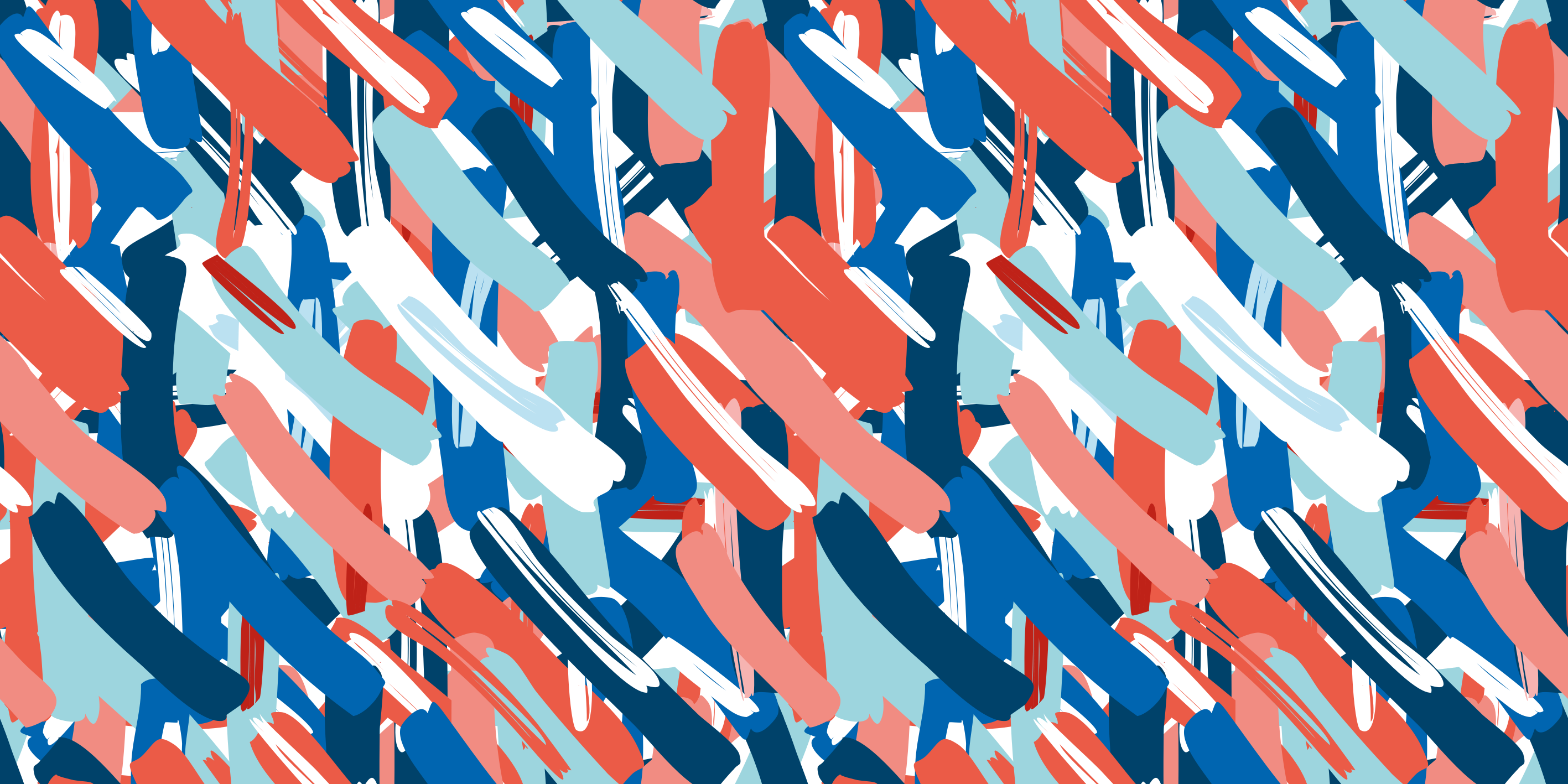 Vinyl teppich modern mit bunten pinselstrichen - TenStickers