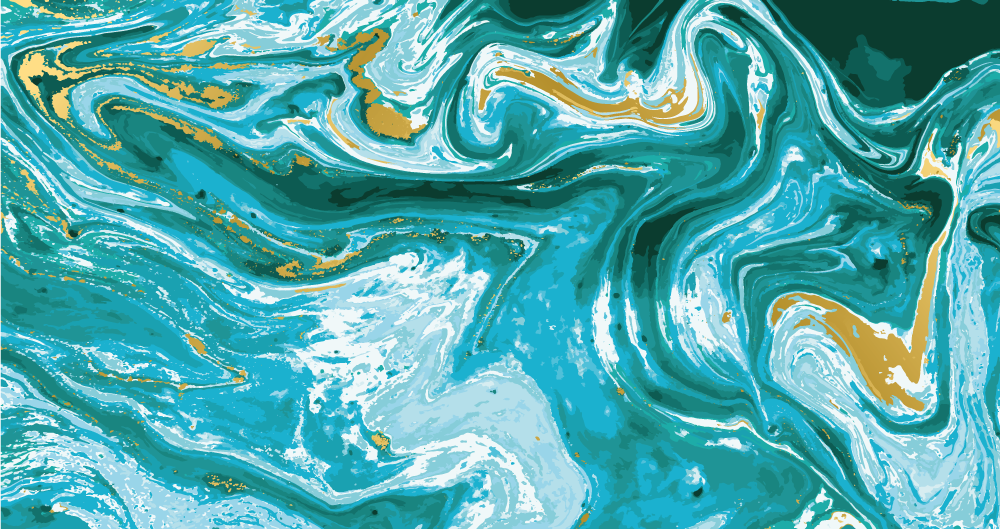 Vinyl Teppich Marmor wirbelnde aqua-eleganz - TenStickers