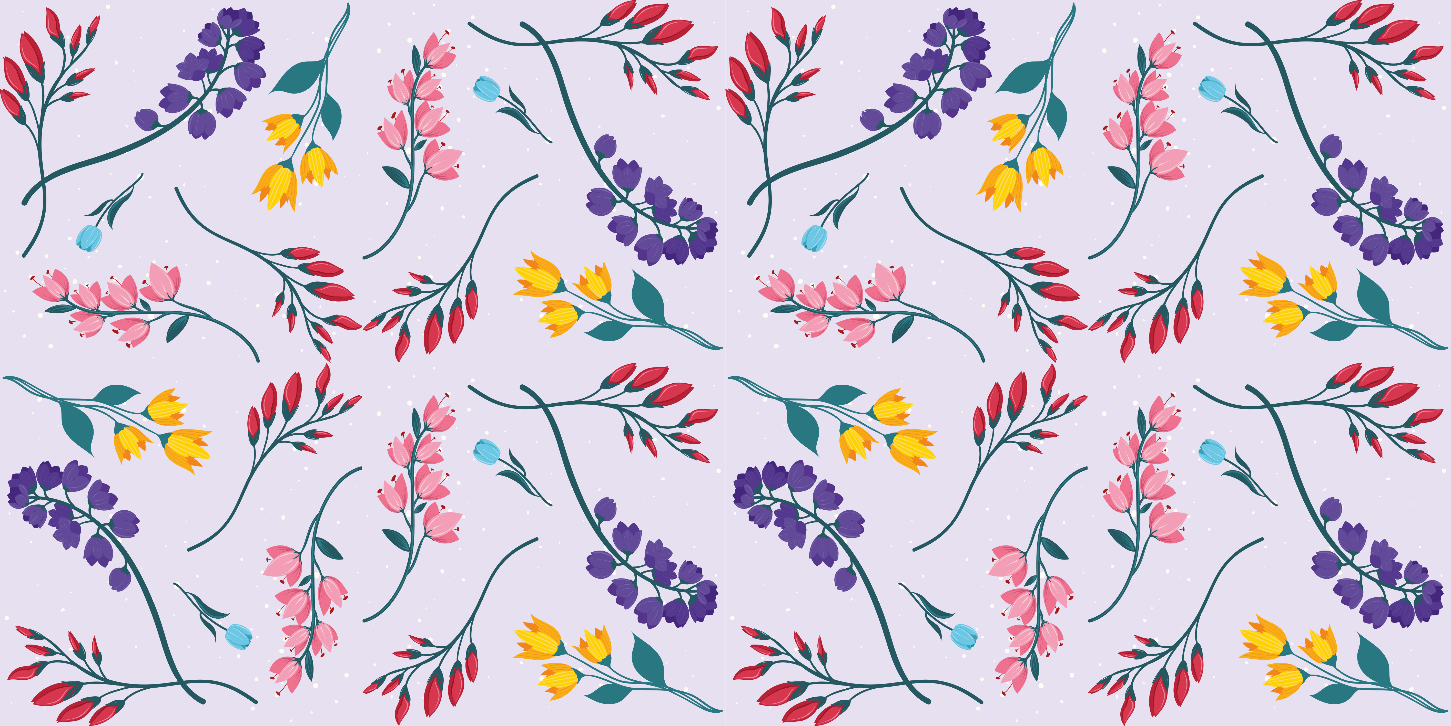 Vinyl teppich blumen lila dezentes muster - TenStickers