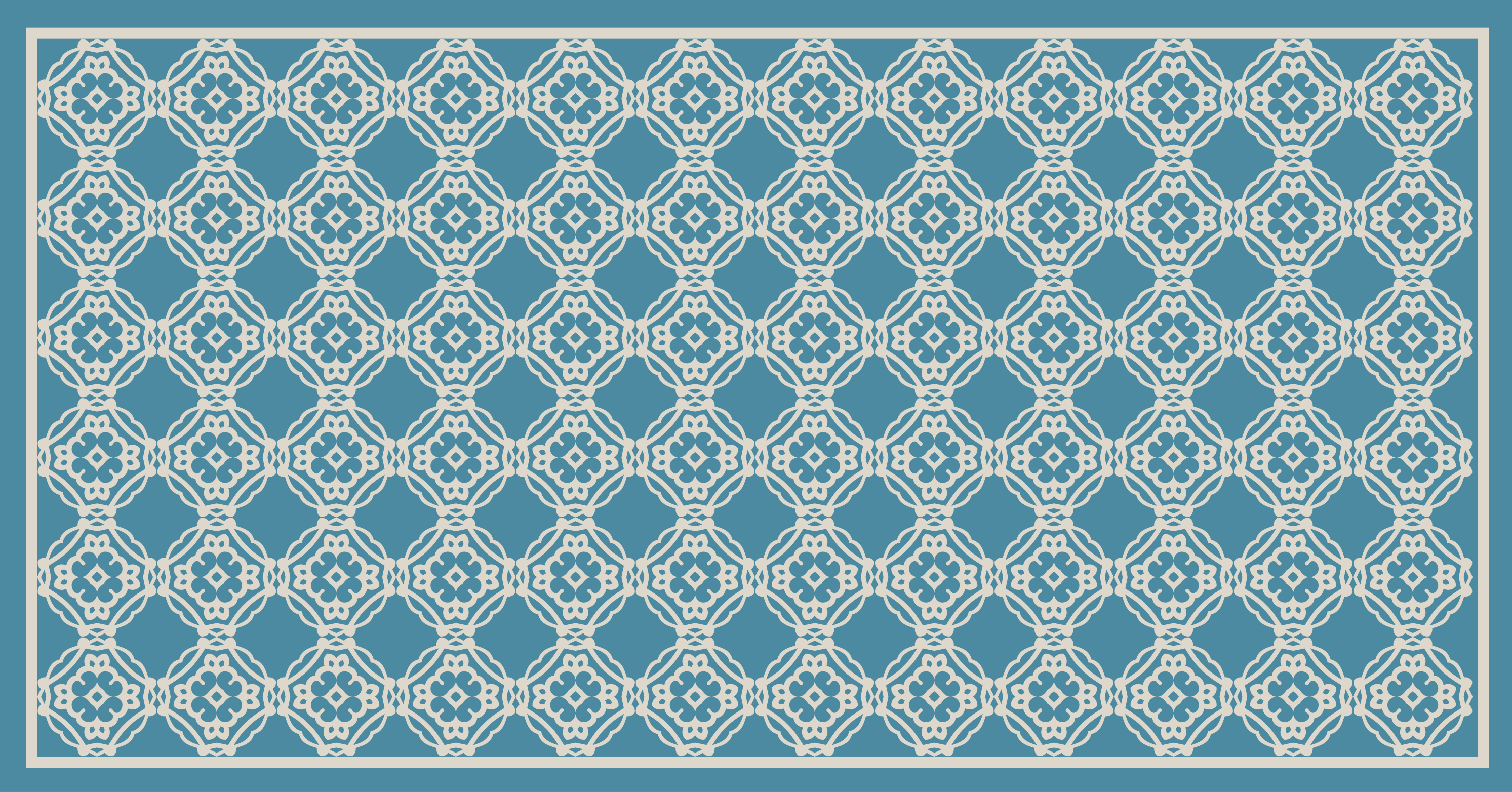 Vinyl Teppich Mosaik elegante blaue komposition - TenStickers