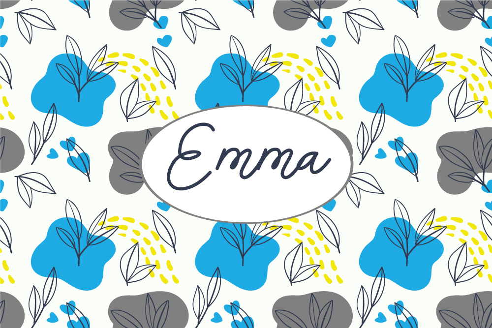 Vinyl Teppich Eingang benutzerdefinierter blumenname - TenStickers