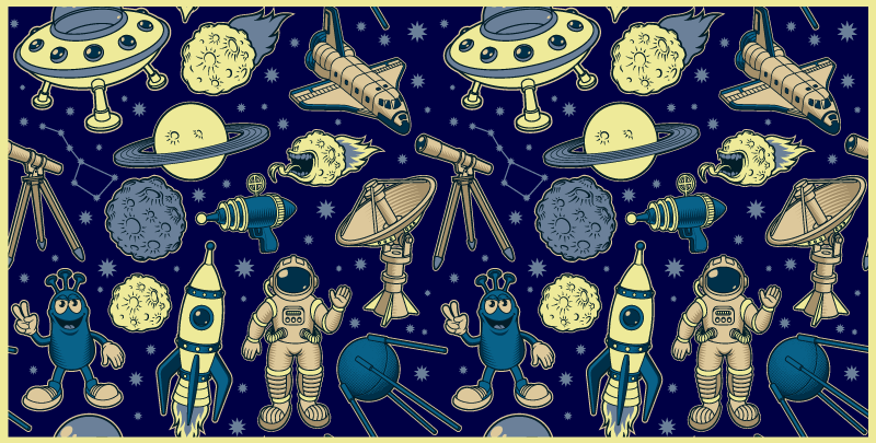 Vinyl Teppich kindlich idee einer himmelsreise - TenStickers