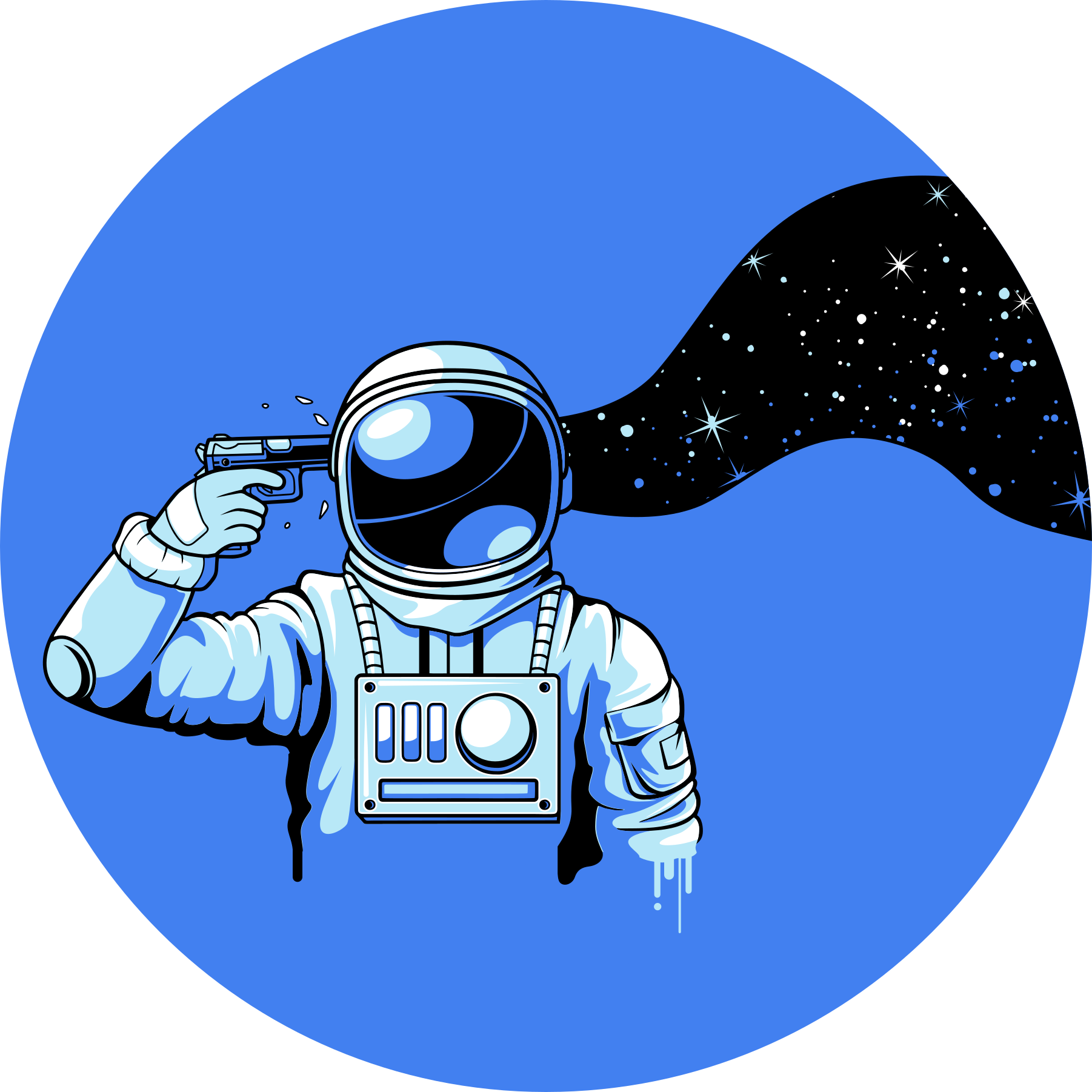 Vinyl Teppich Jugendzimmer astronauten-kosmische szene - TenStickers