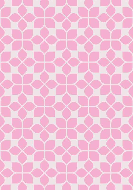 Vinyl Teppich Mosaik rosa blumenfliese - TenStickers
