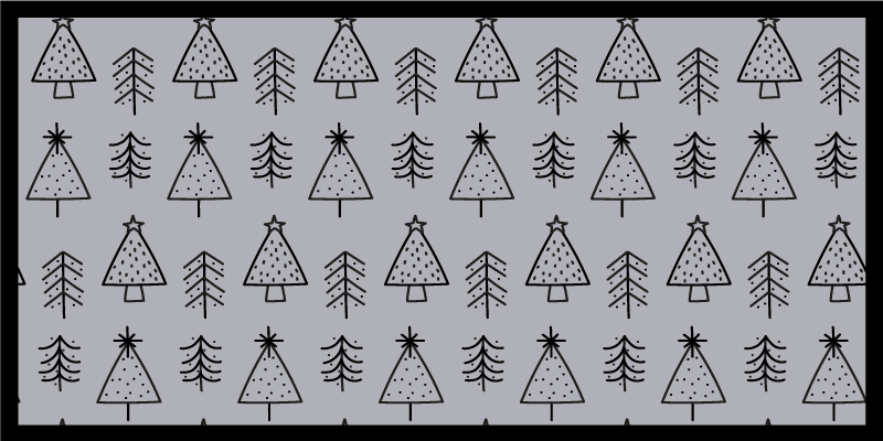 Vinyl teppich weihnachten mit festlichem baum-motiv - TenStickers