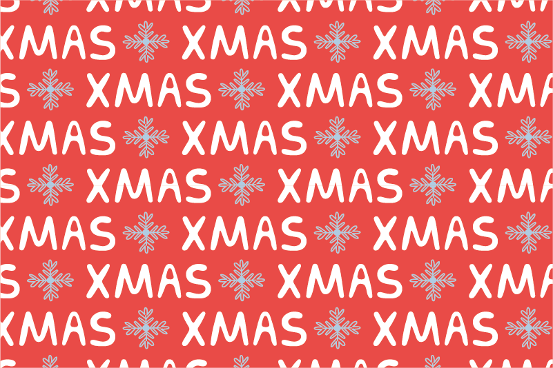 Vinyl Teppich Weihnachten festliches weihnachtsmuster - TenStickers