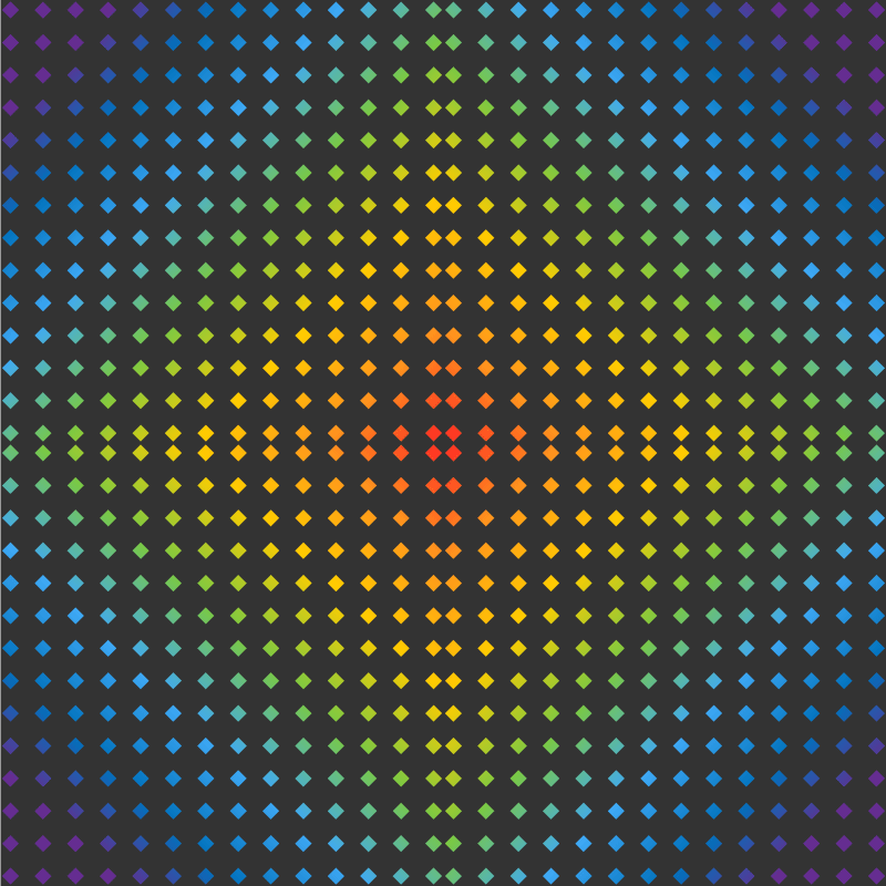 Vinyl Teppich Jugendzimmer regenbogen-diamant-design - TenStickers