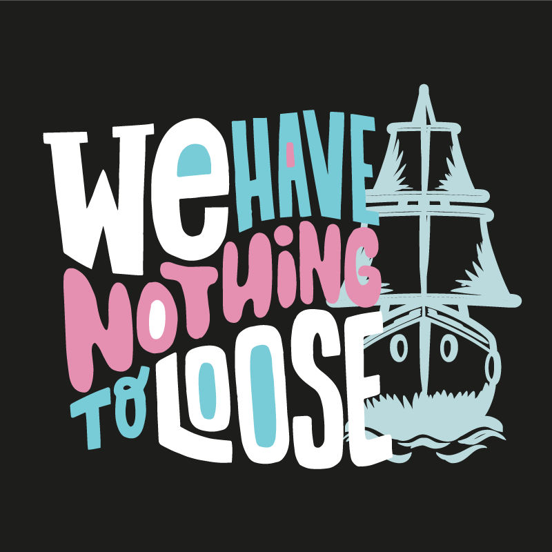 Vinyl Teppich Text wir haben lose - TenStickers