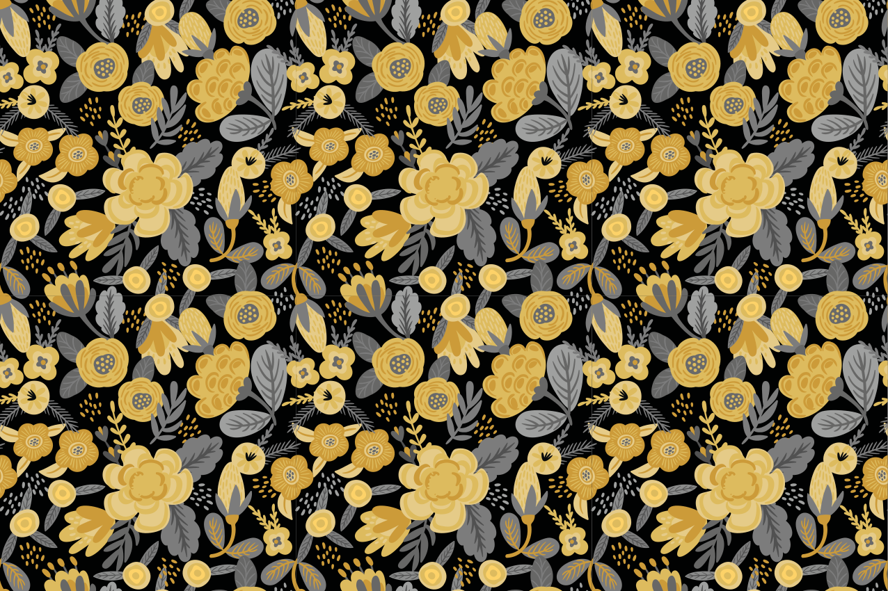 Vinyl Teppich Natur eleganz mit blumendruck - TenStickers