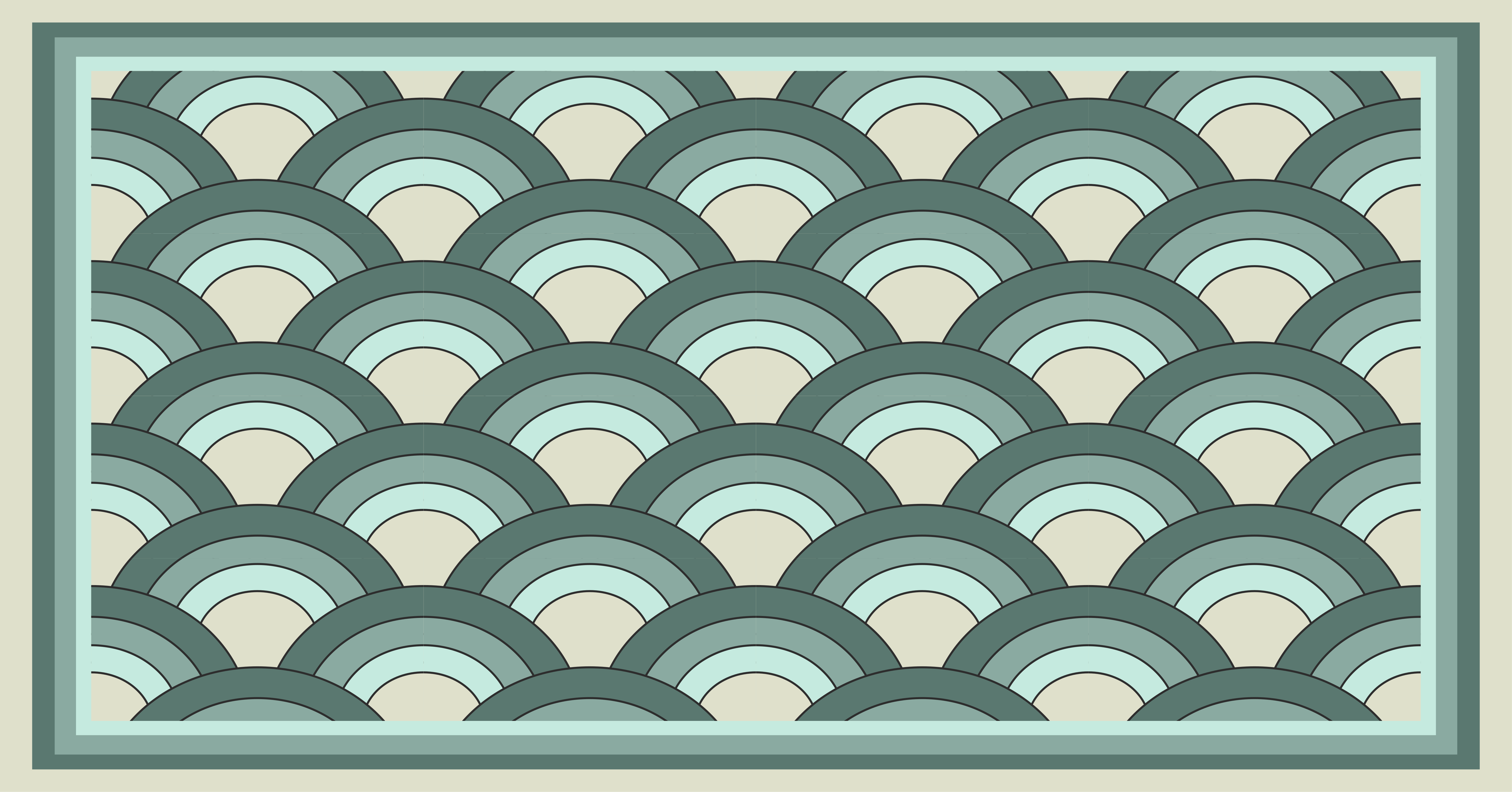 Vinyl Teppich Mosaik stilvolle geometrische wellen - TenStickers