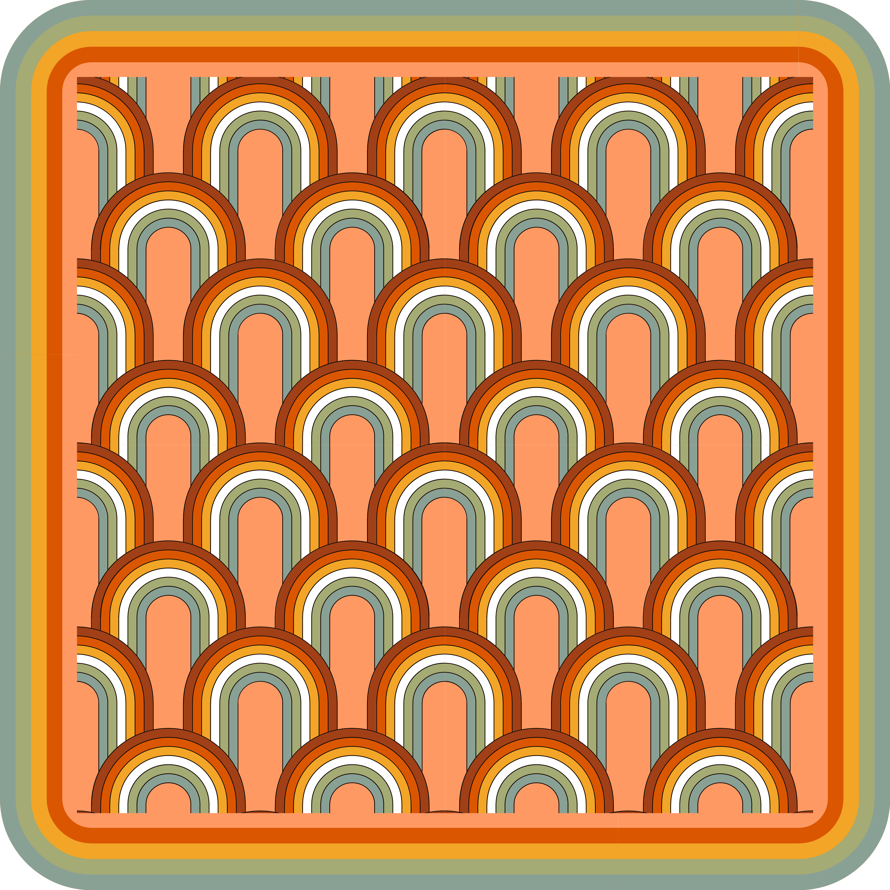 Vinyl Teppich geometrisch farbenfrohe bogenmuster - TenStickers