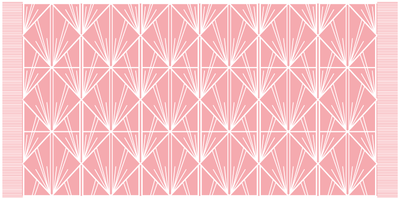 Vinyl Teppich Fliesenoptik rosa geometrisches schema - TenStickers