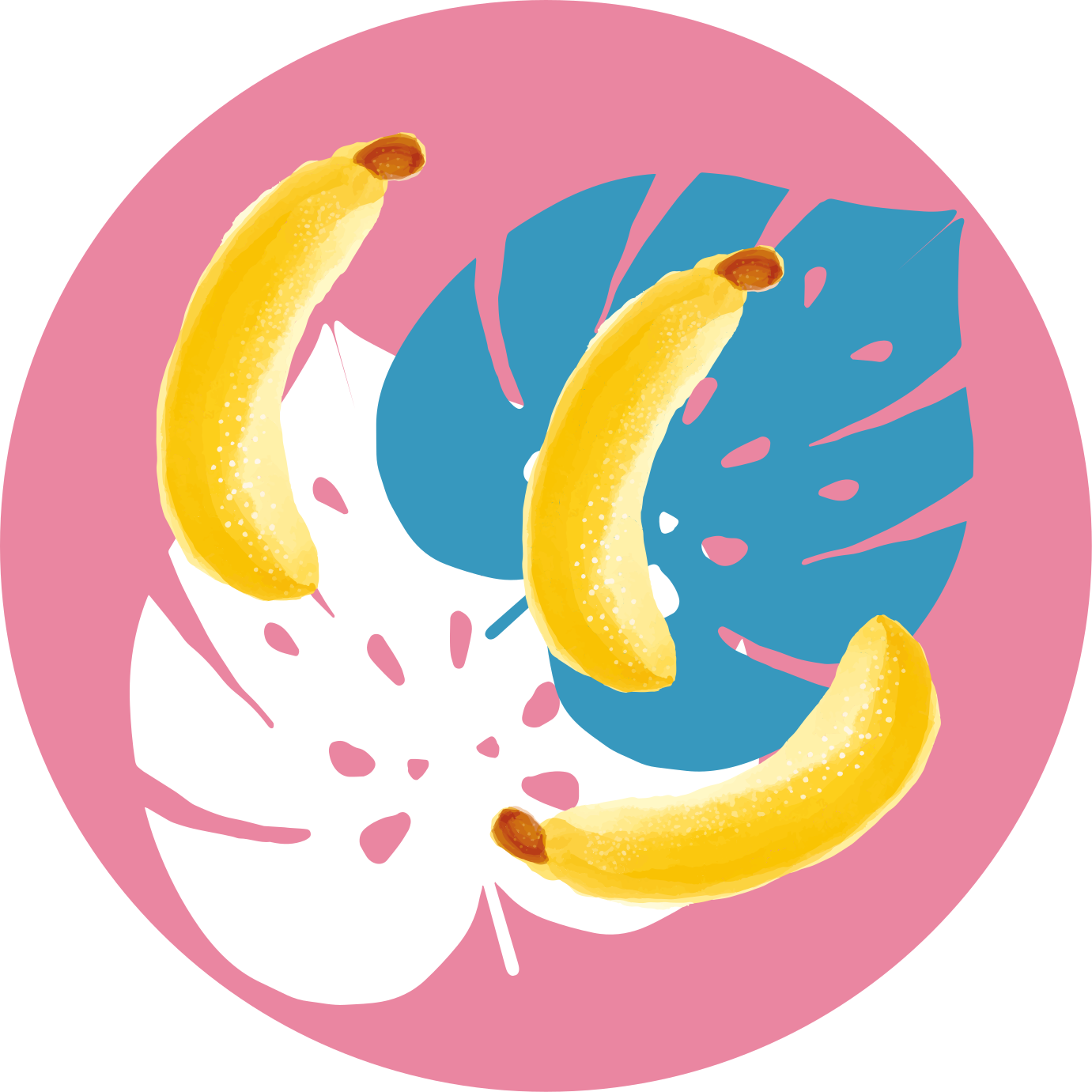 Vinyl Teppich Küche tropisches bananenmotiv - TenStickers
