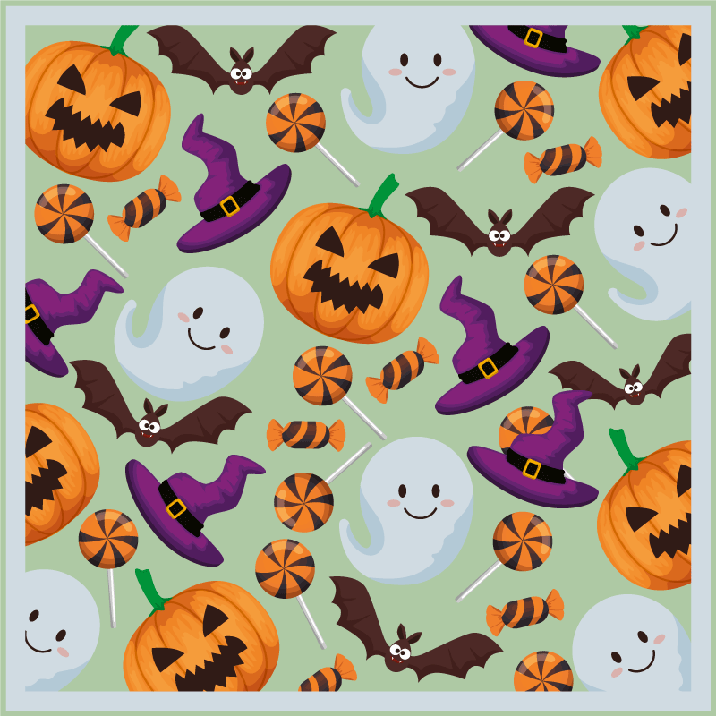 Vinyl teppich halloween für fröhliche halloween stimmung - TenStickers