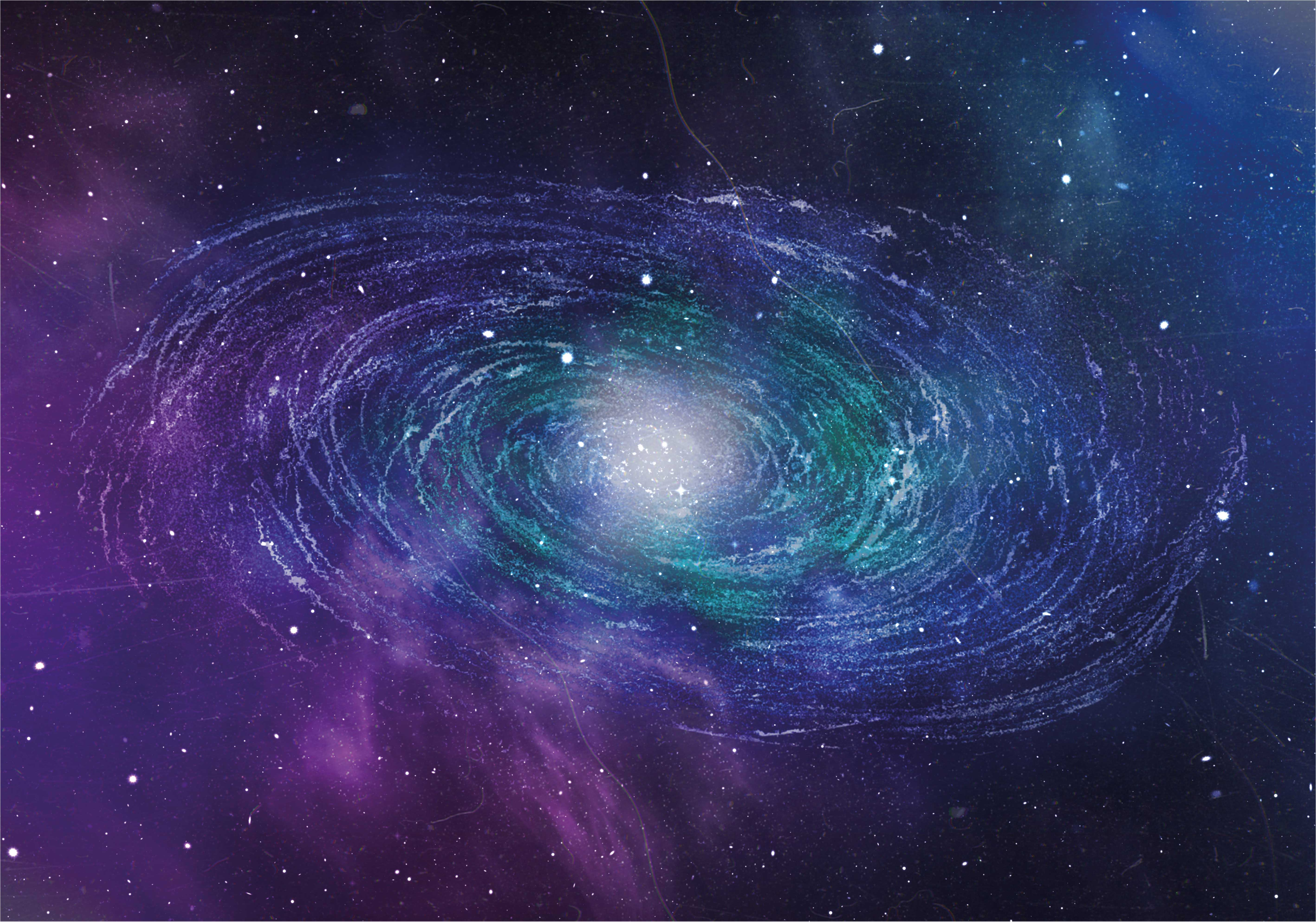 Vinyl Teppich Sterne galaktisches wirbelmuster - TenStickers