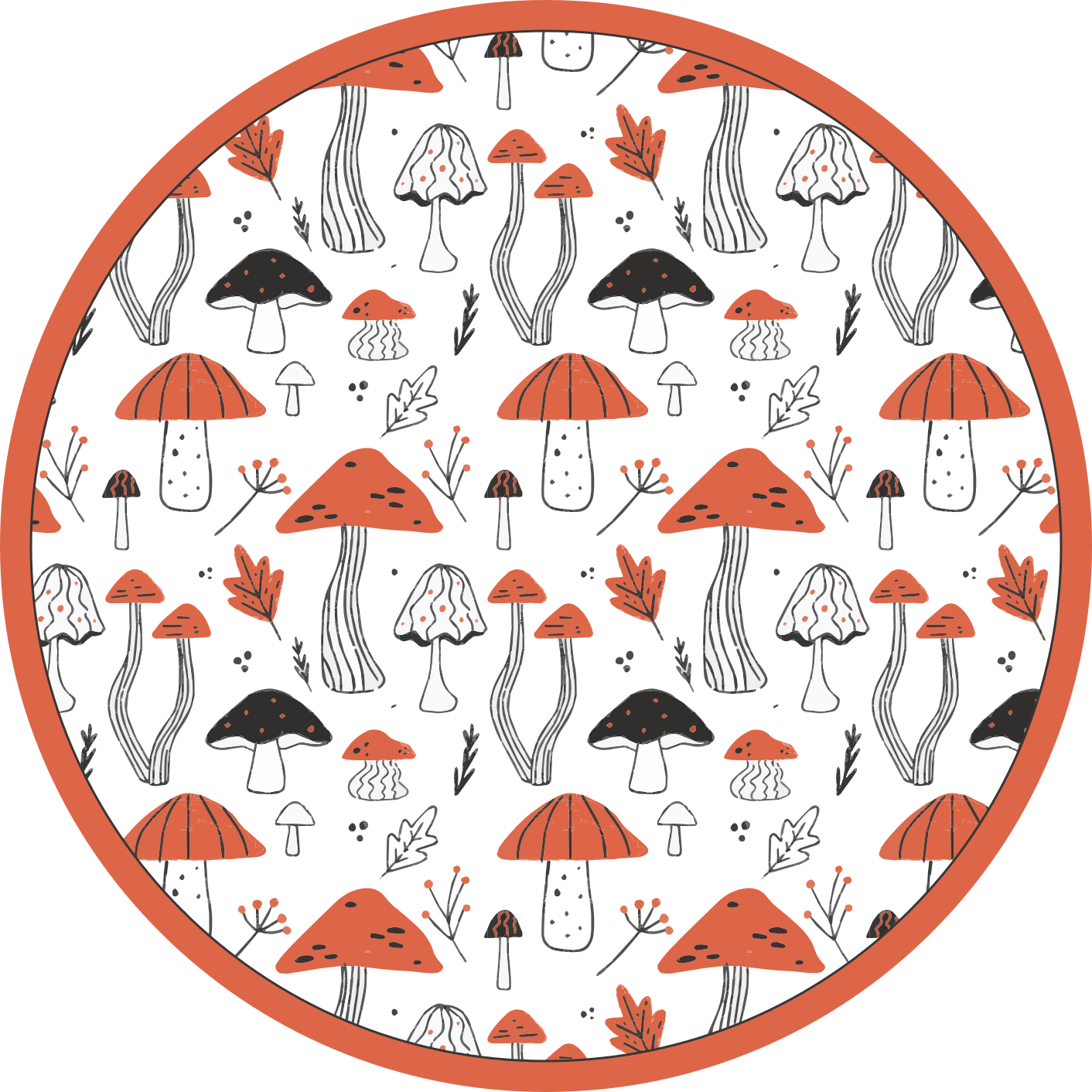Vinyl teppich natur pilz fantasiewelt - TenStickers