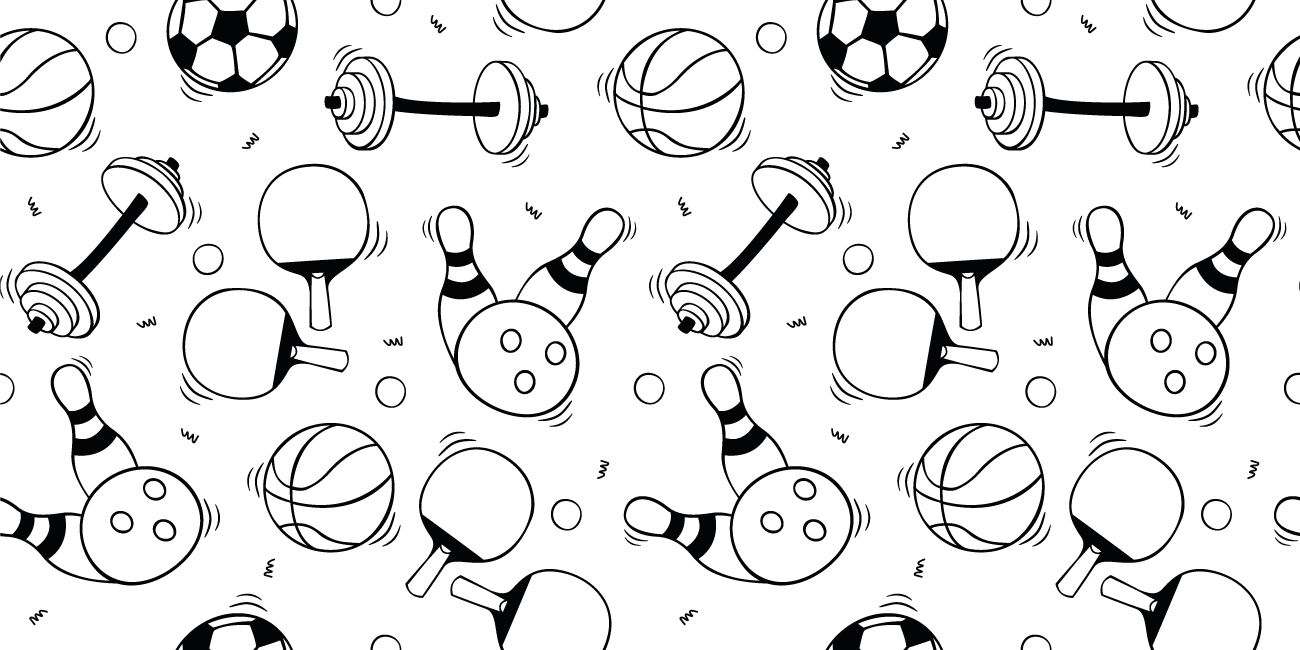 Vinyl Teppich Spiele symbole für aktiven sport - TenStickers