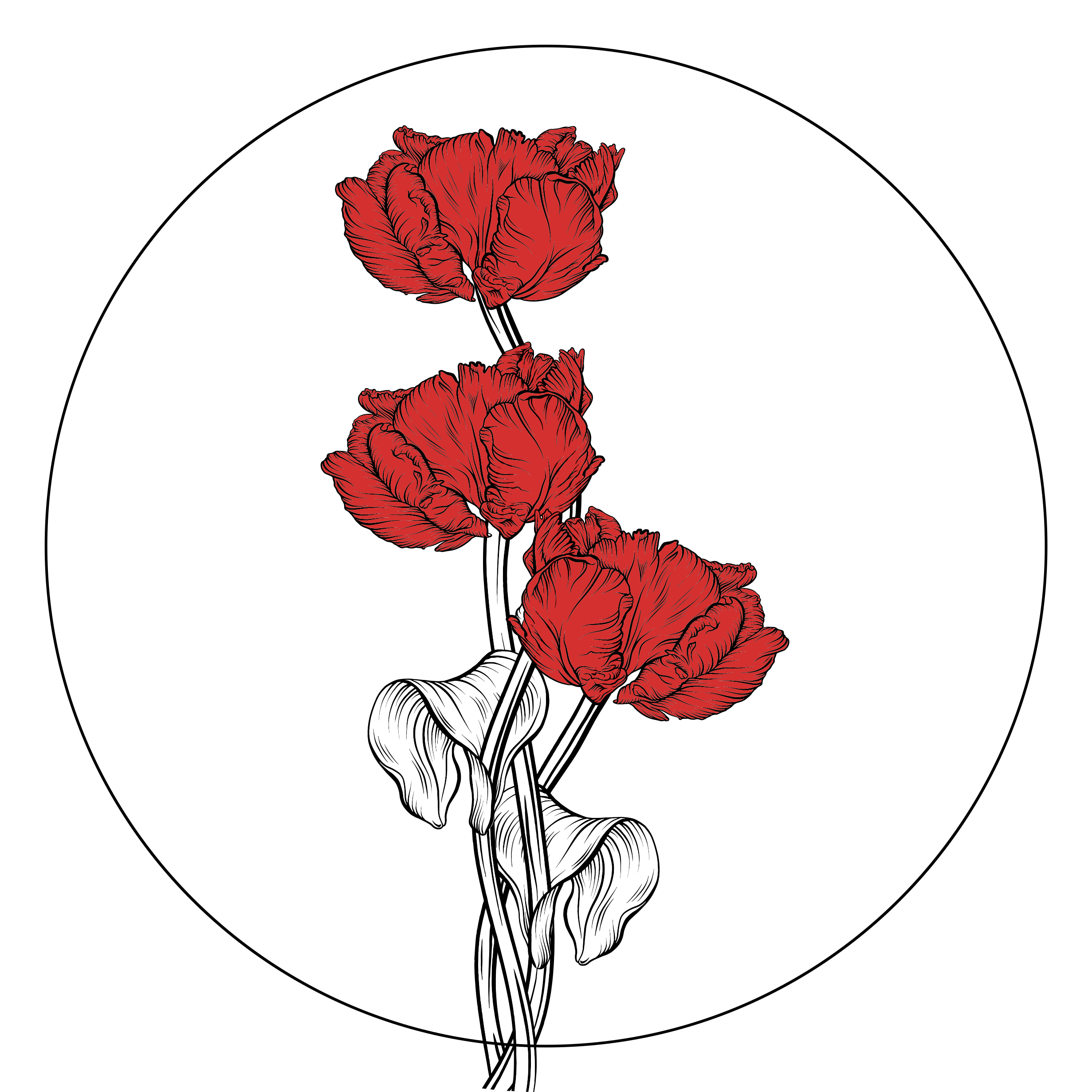 Vinyl Teppich Badezimmer rotes blumenarrangement - TenStickers