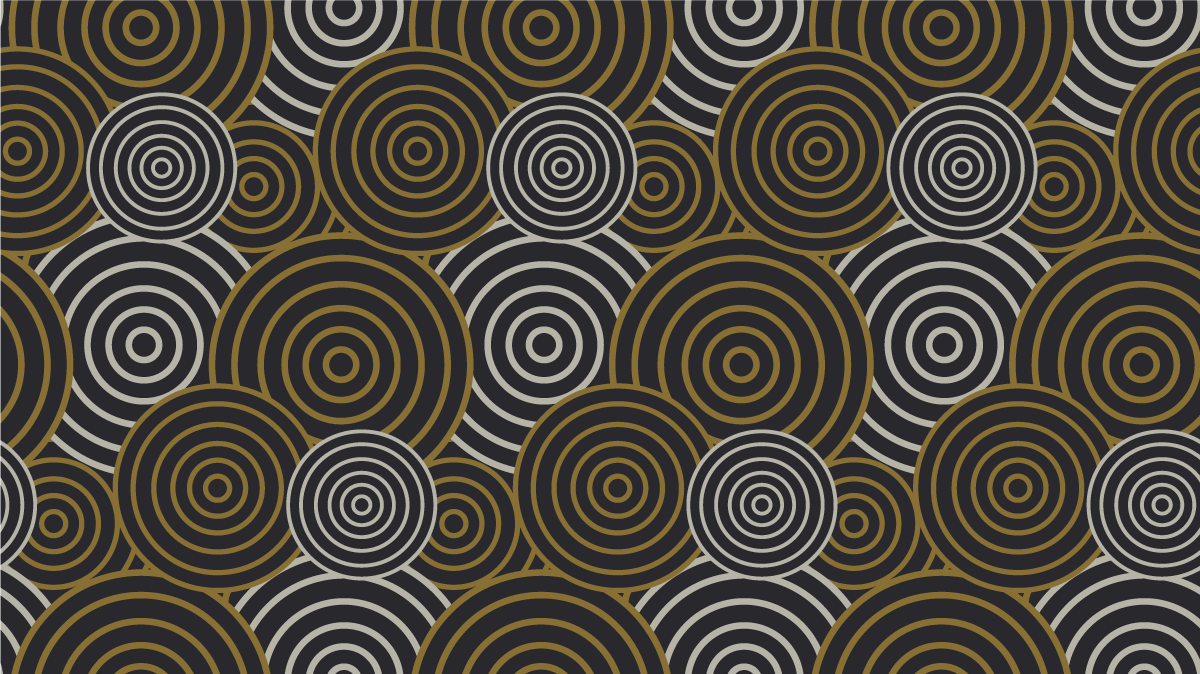 Vinyl teppich geometrisch kreise im kontrast - TenStickers
