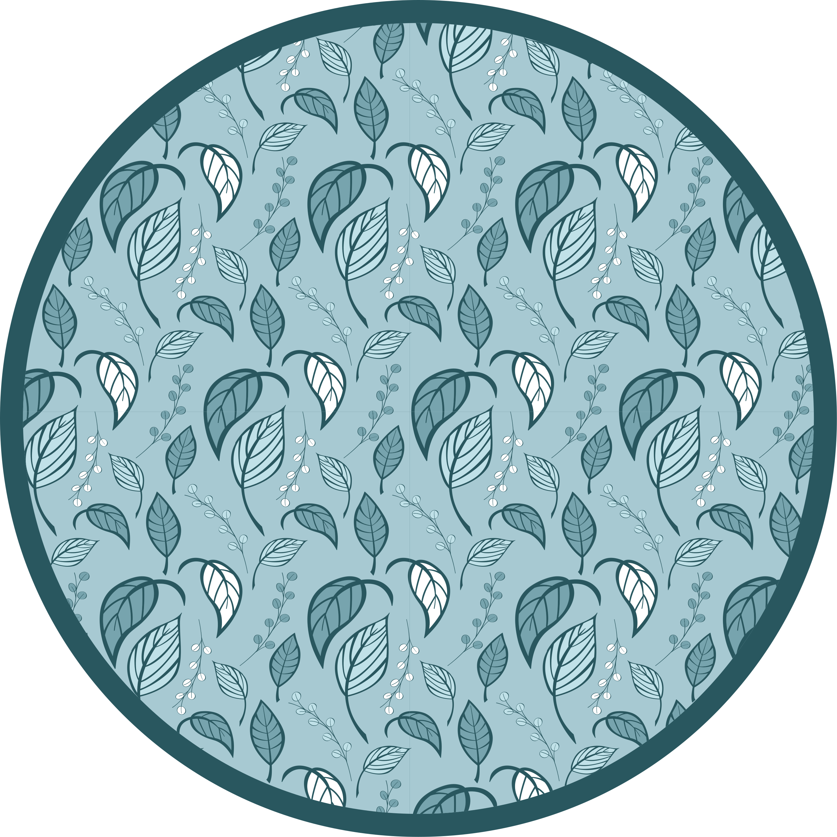 Vinyl Teppich Blumen laubmotiv - TenStickers