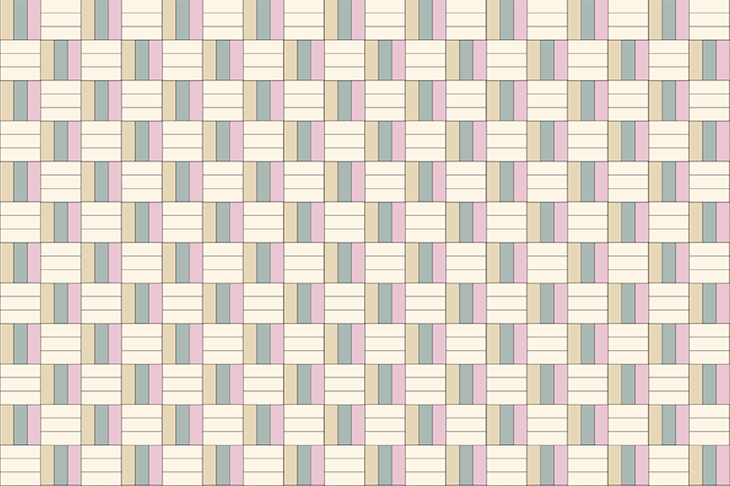 Vinyl Teppich geometrisch gewebte farbblöcke - TenStickers