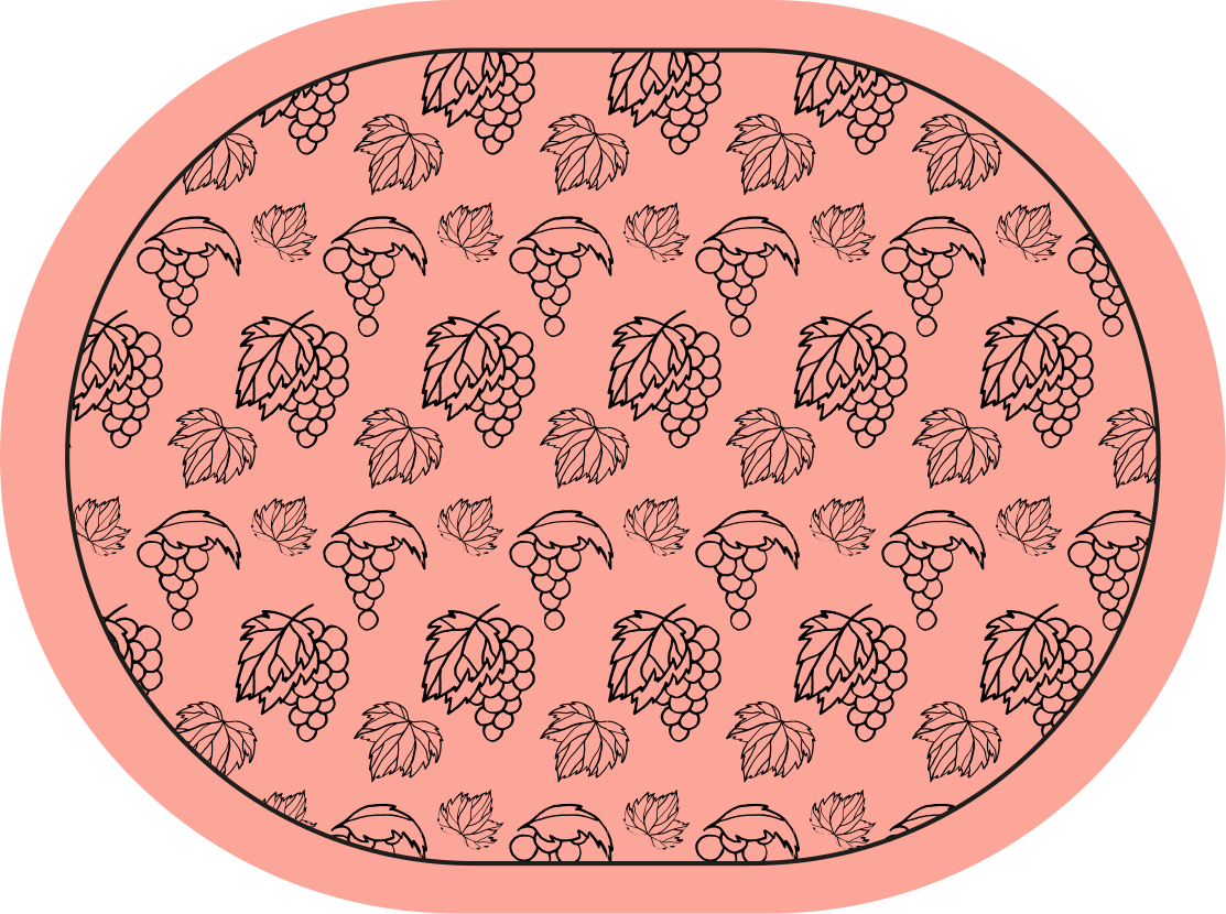 Vinyl Teppich Blumen botanisches traubenmuster - TenStickers