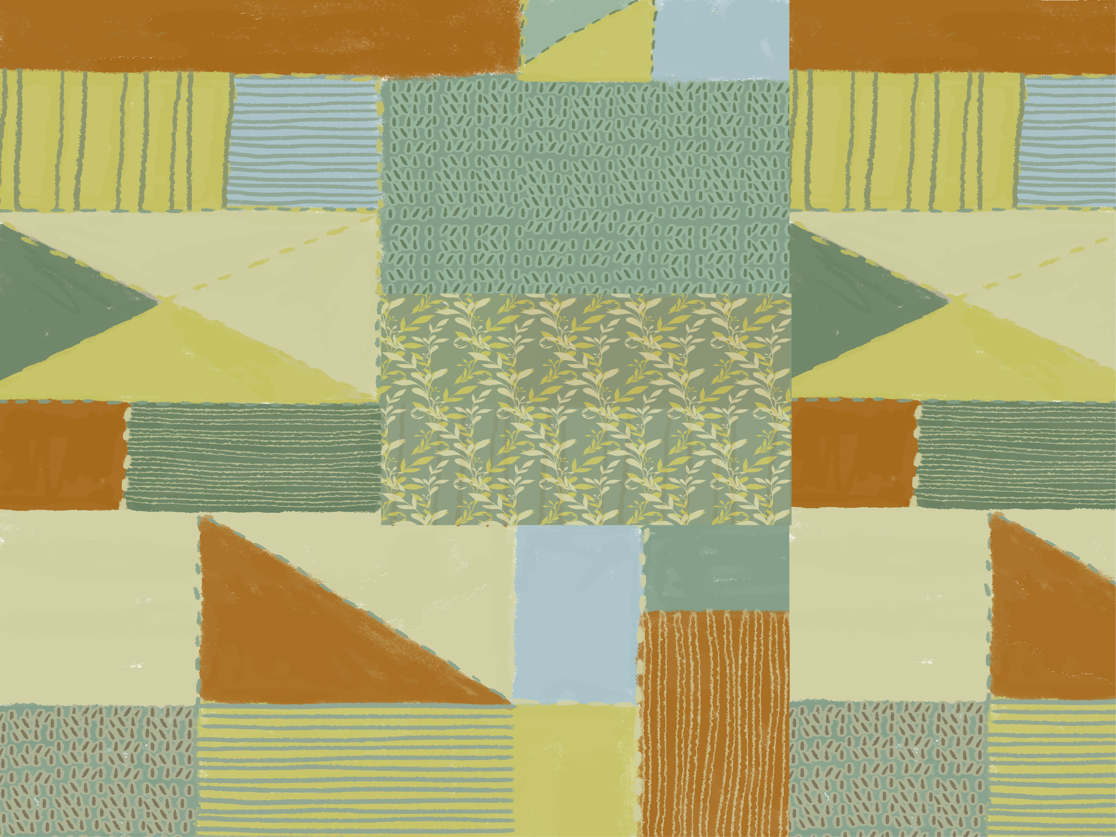 Vinyl teppich geometrisch geometrisches patchwork-teppich - TenStickers