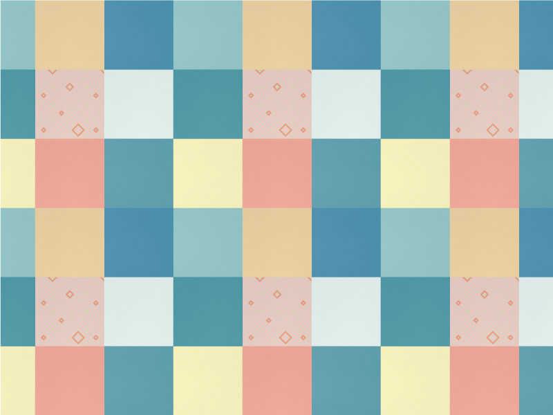 Vinyl Teppich geometrisch geometrisches pastellschachbrett - TenStickers