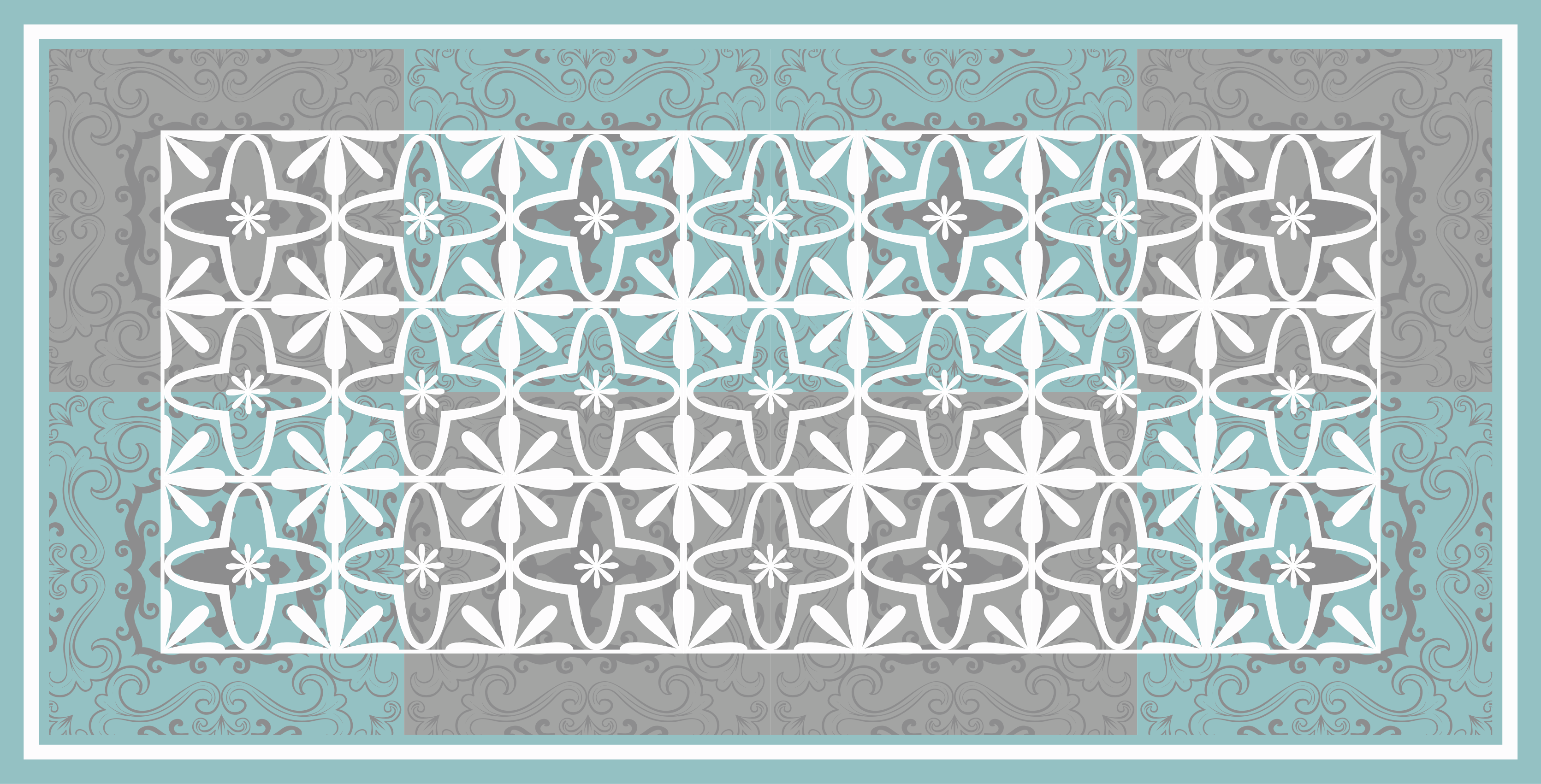 Vinyl Teppich geometrisch geometrische eleganz - TenStickers