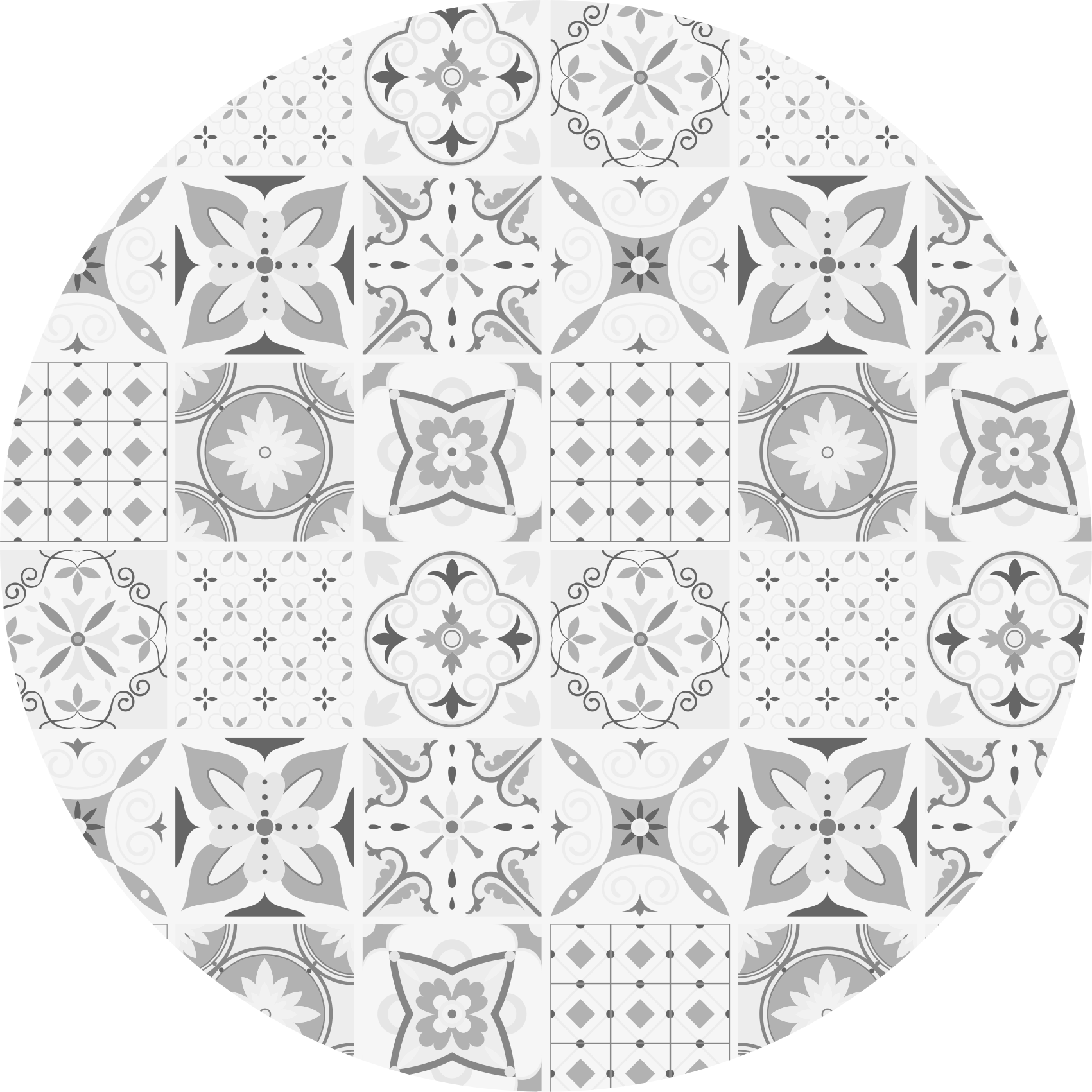 Vinyl Teppich Fliesenoptik monochromes mosaik - TenStickers