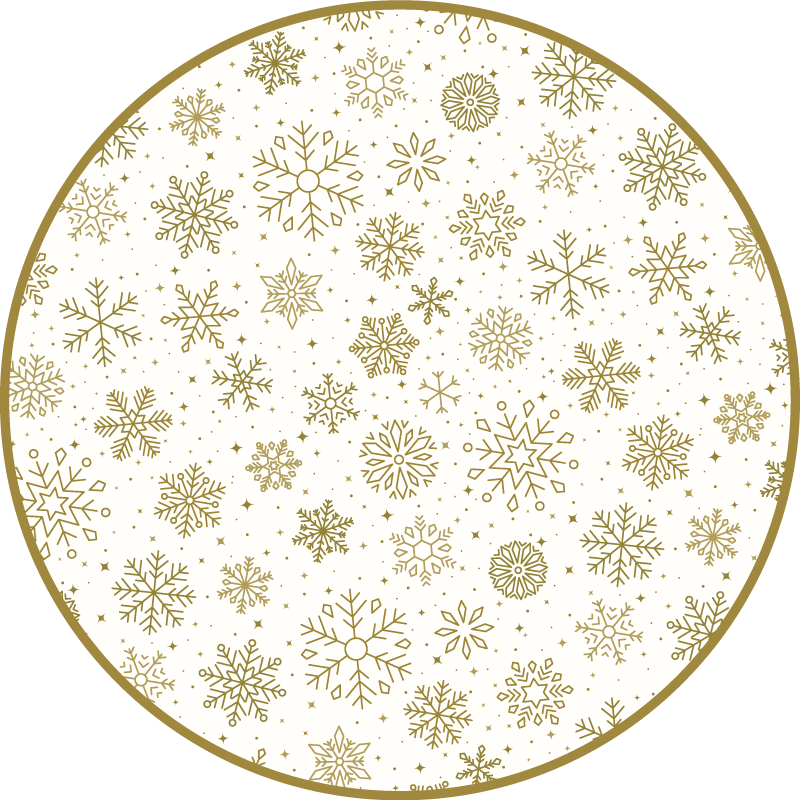 Vinyl teppich weihnachten schneeflocken muster - TenStickers
